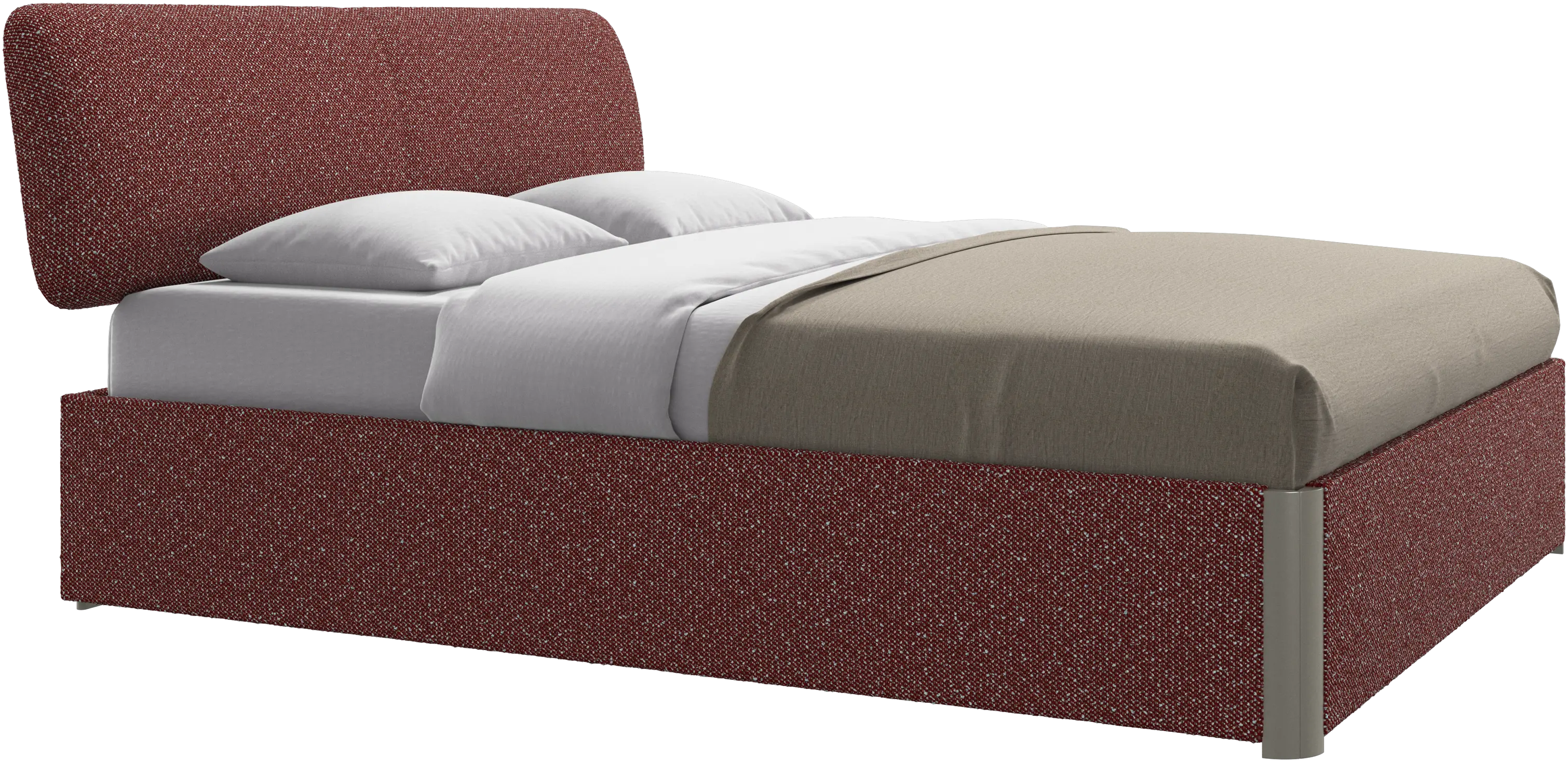 Element bed, bed-mounted headboard, with slats and storage solution, excl. mattress