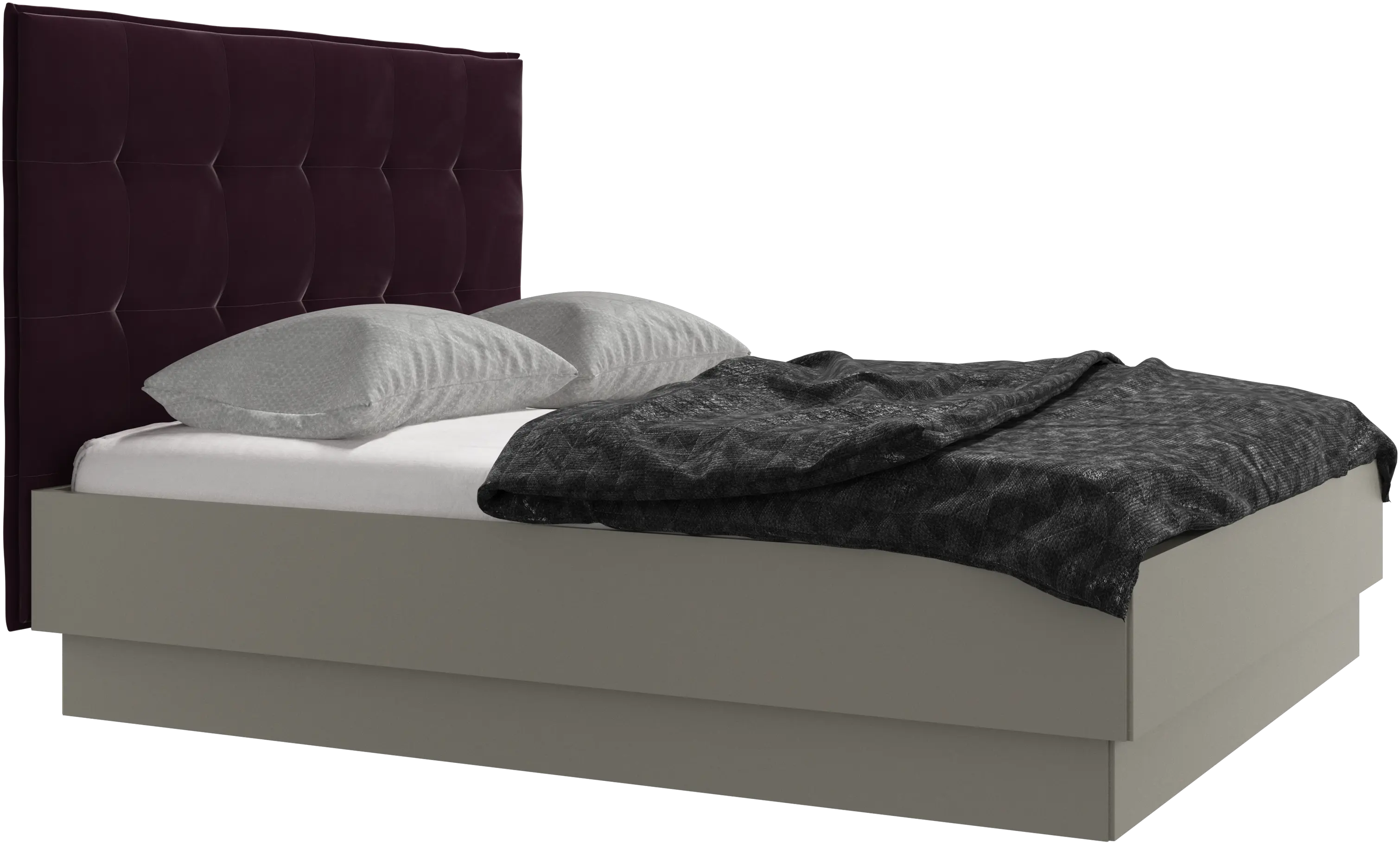 Lugano storage bed with lift-up frame and slats, excl. mattress
