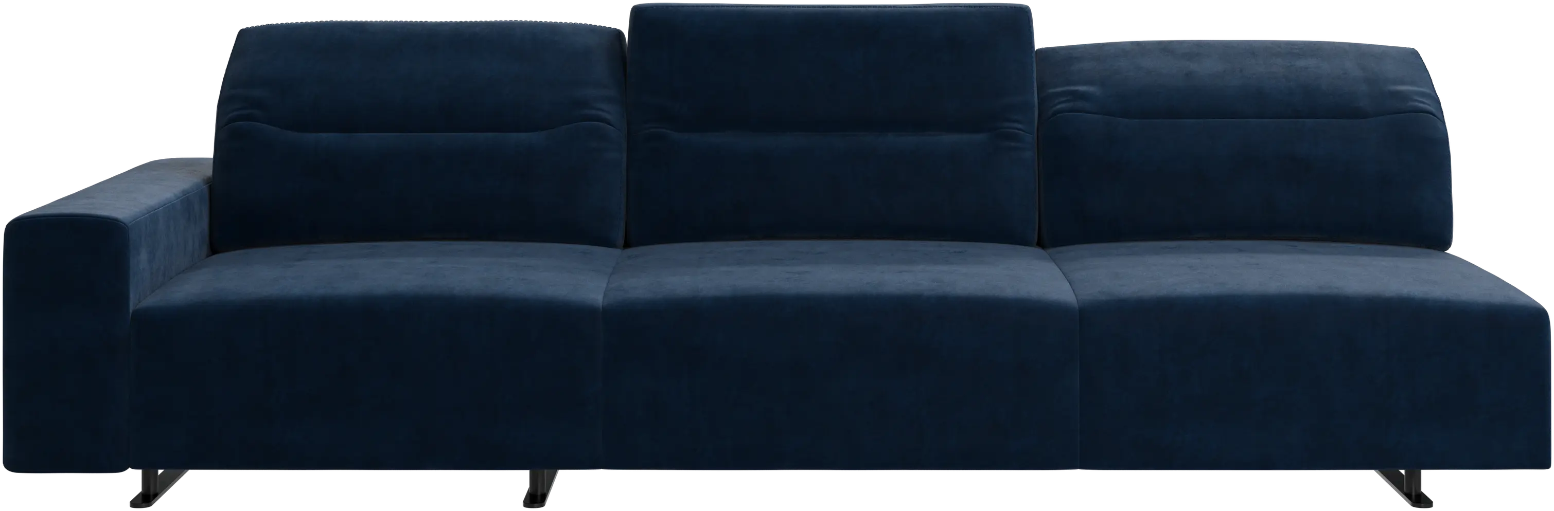 Hampton sofa with adjustable back and storage on the left side