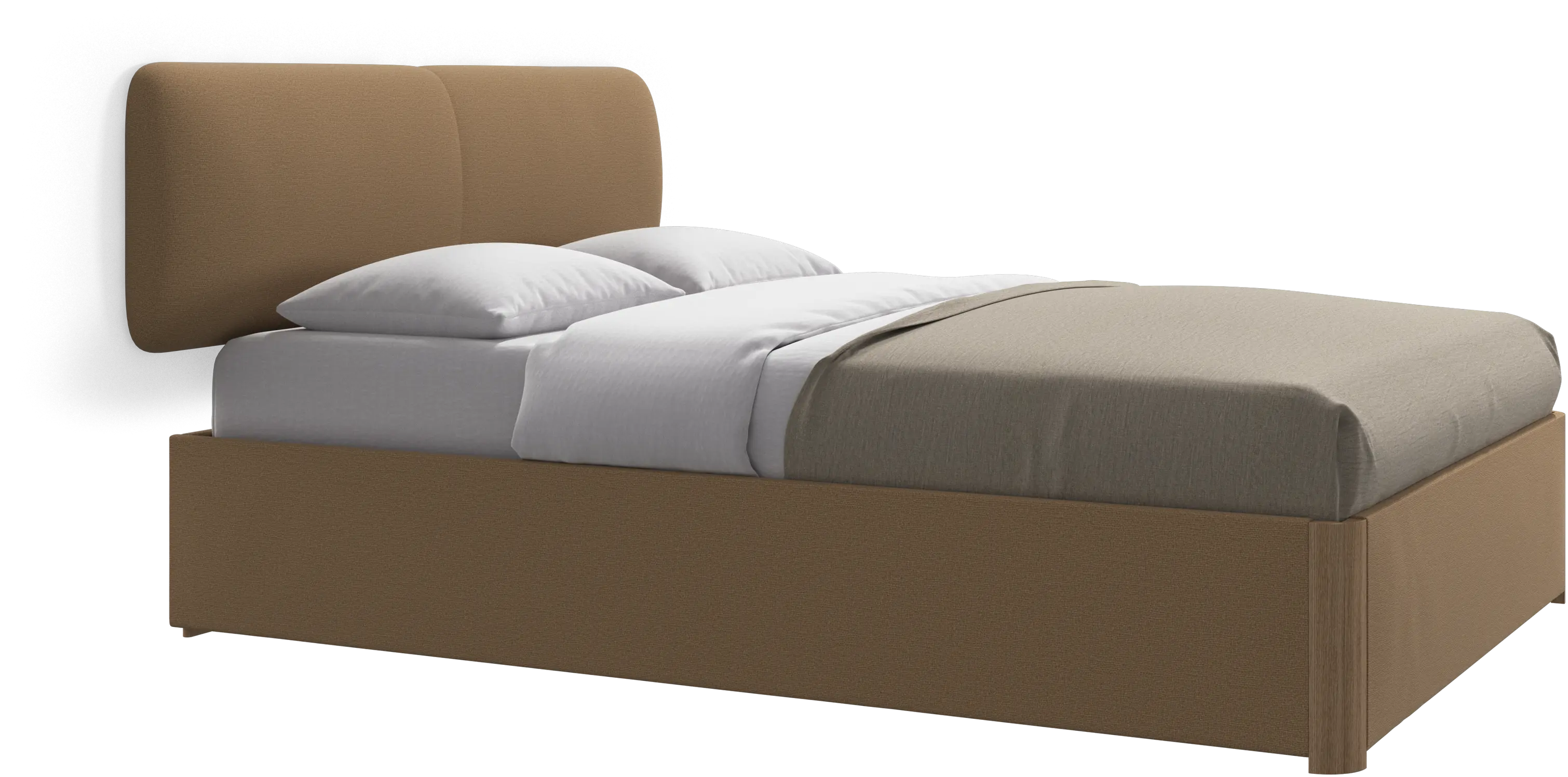 Element bed, wall-mounted headboard, with slats, excl. mattress
