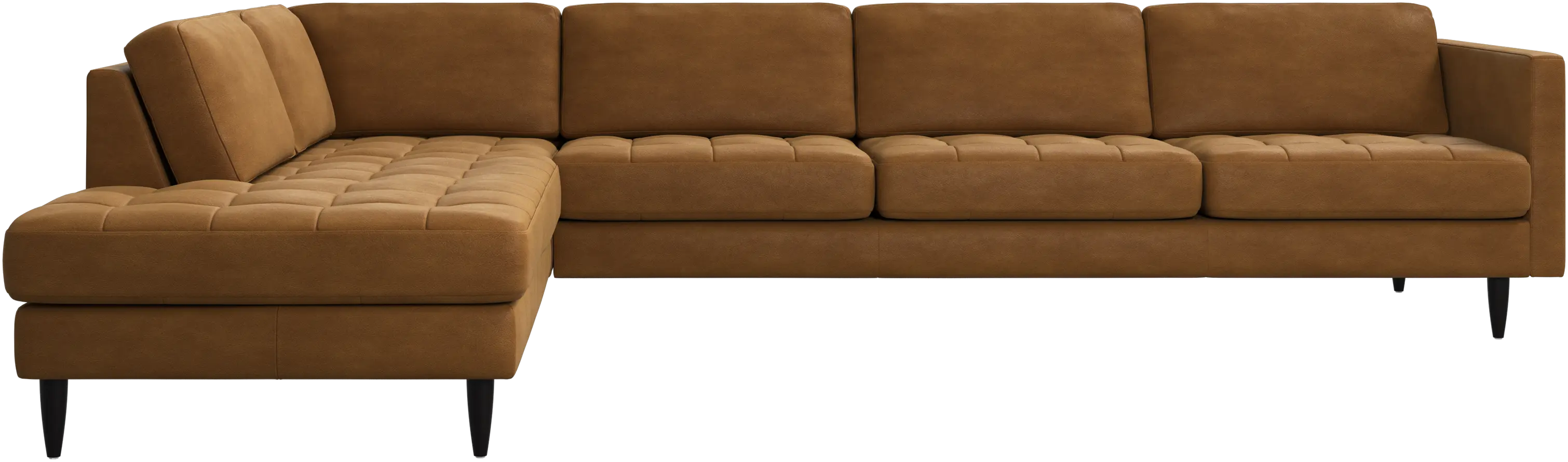 Osaka corner sofa with lounging unit, tufted seat