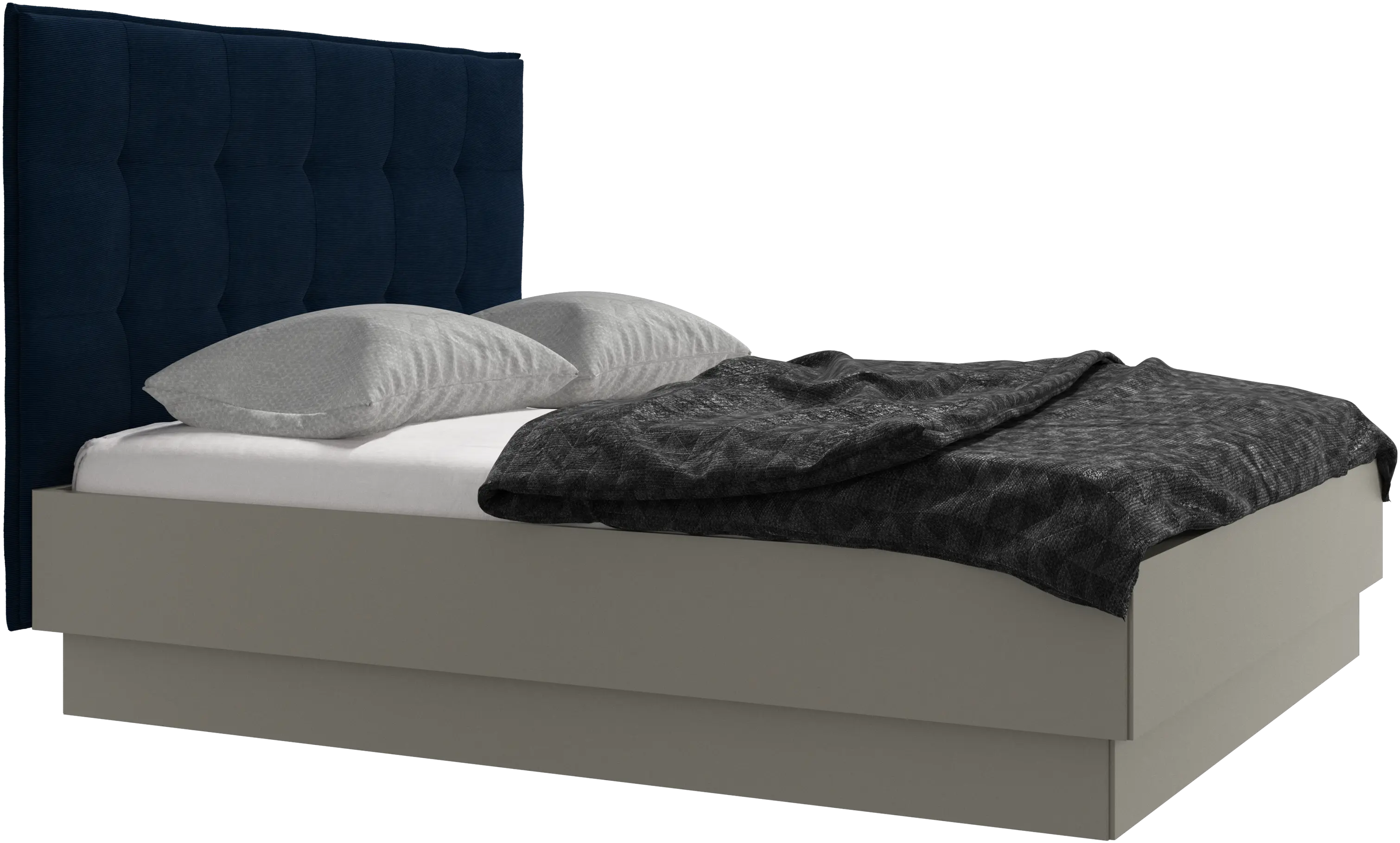 Lugano storage bed with lift-up frame and slats, excl. mattress