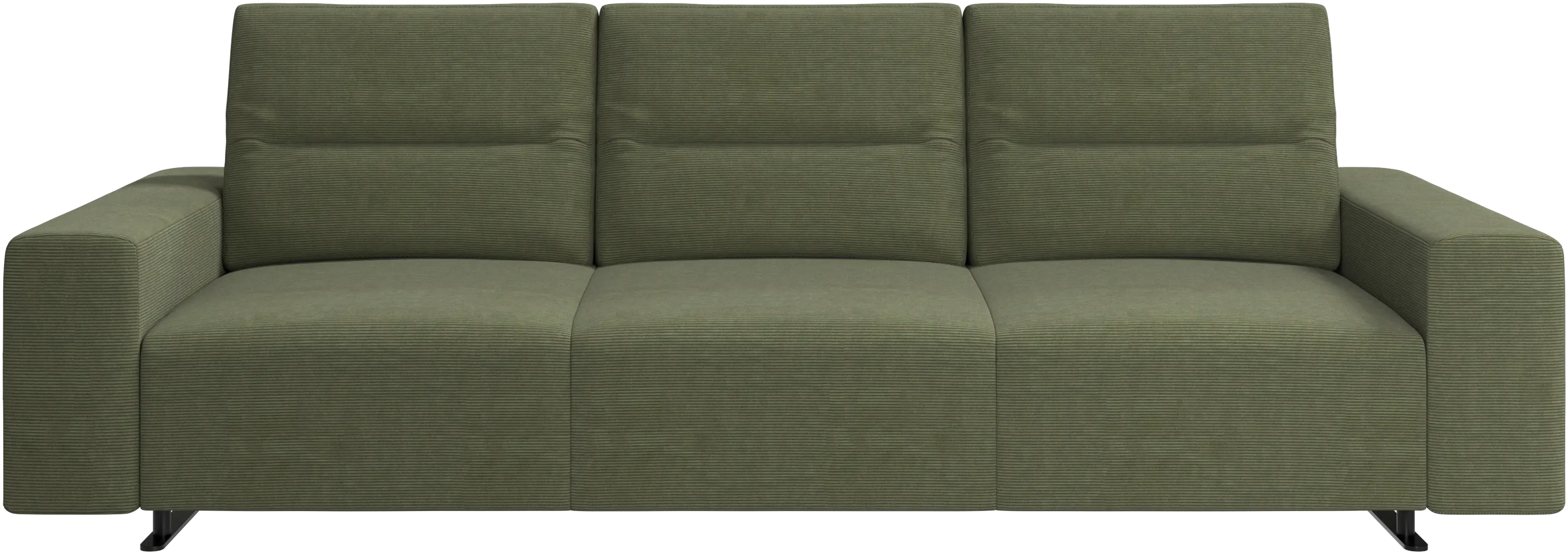 Hampton sofa with adjustable back and storage on the right side