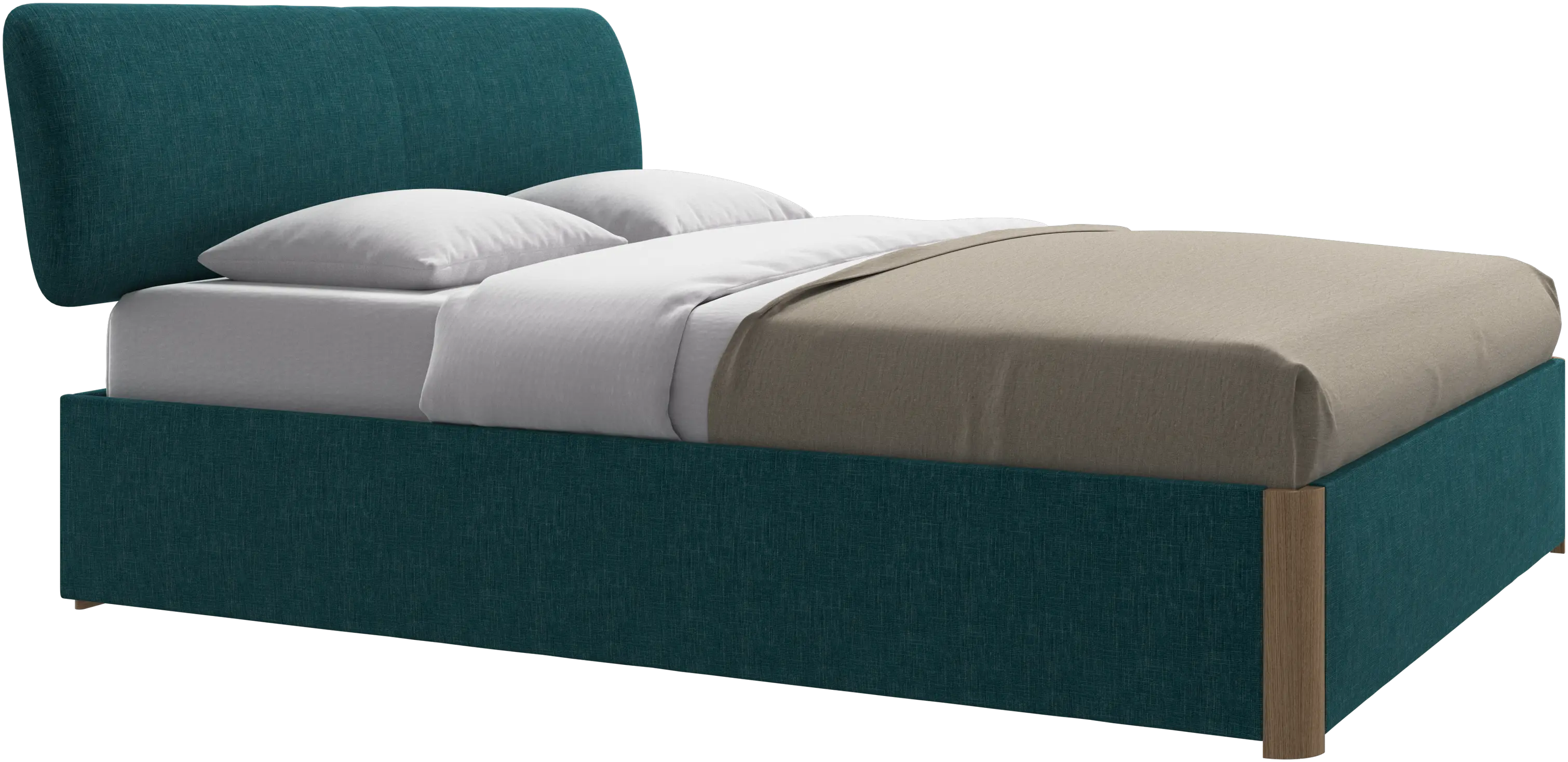 Element seng, sengmontert hodegavl, med lameller og oppbevaringsløsning, ekskl. madrass