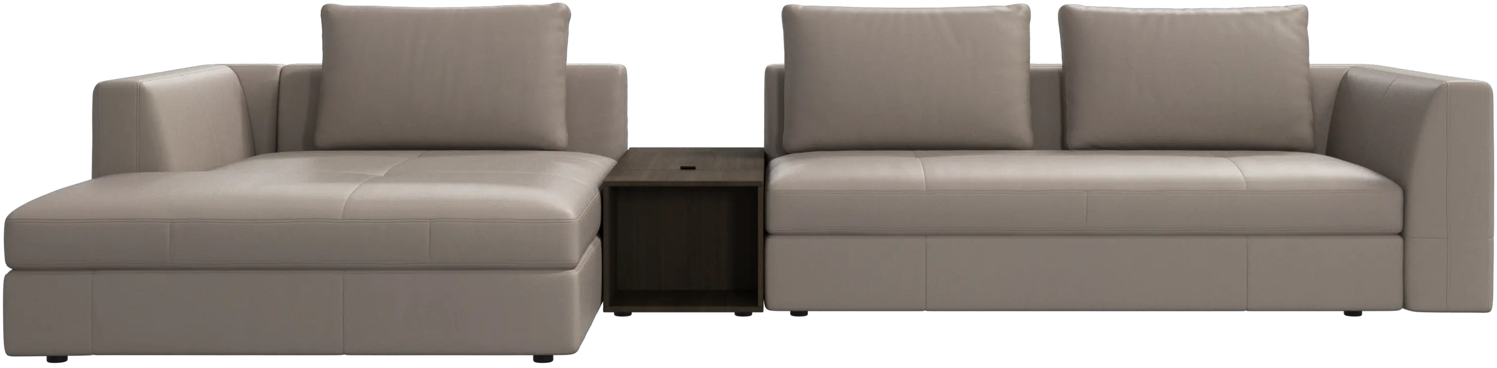 Bergamo chaise longue sofa with storage