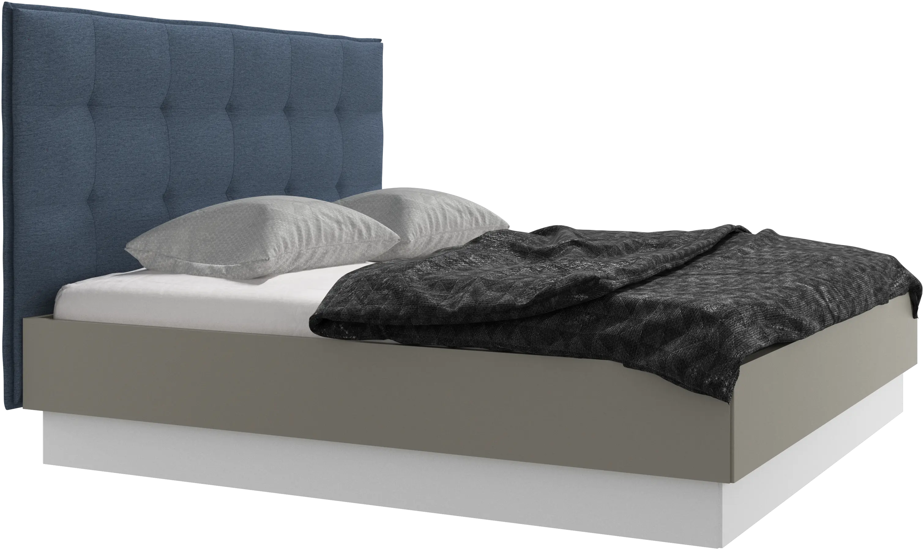 Lugano storage bed with lift-up frame and slats, excl. mattress
