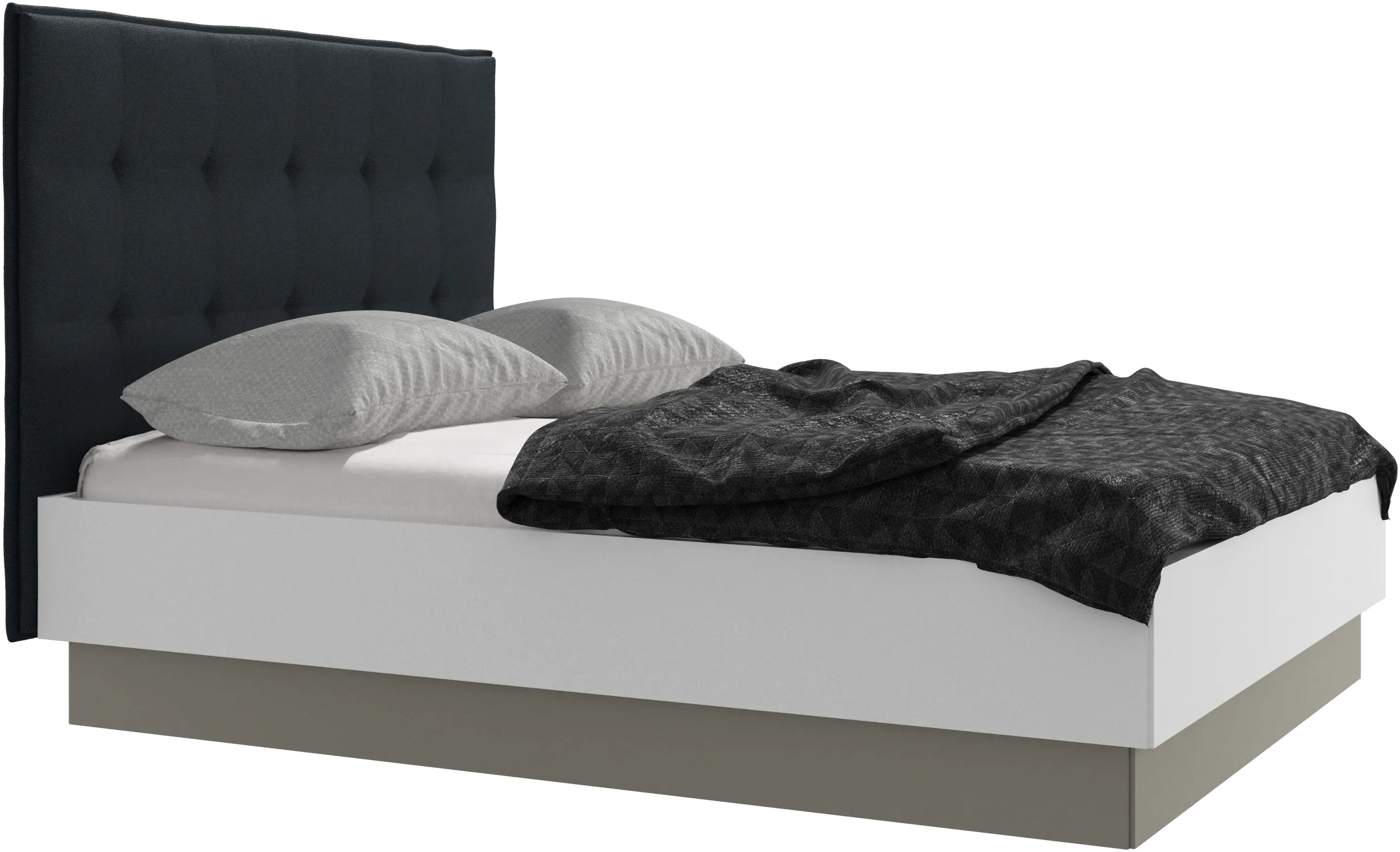 Lugano storage bed with lift-up frame and slats, excl. mattress