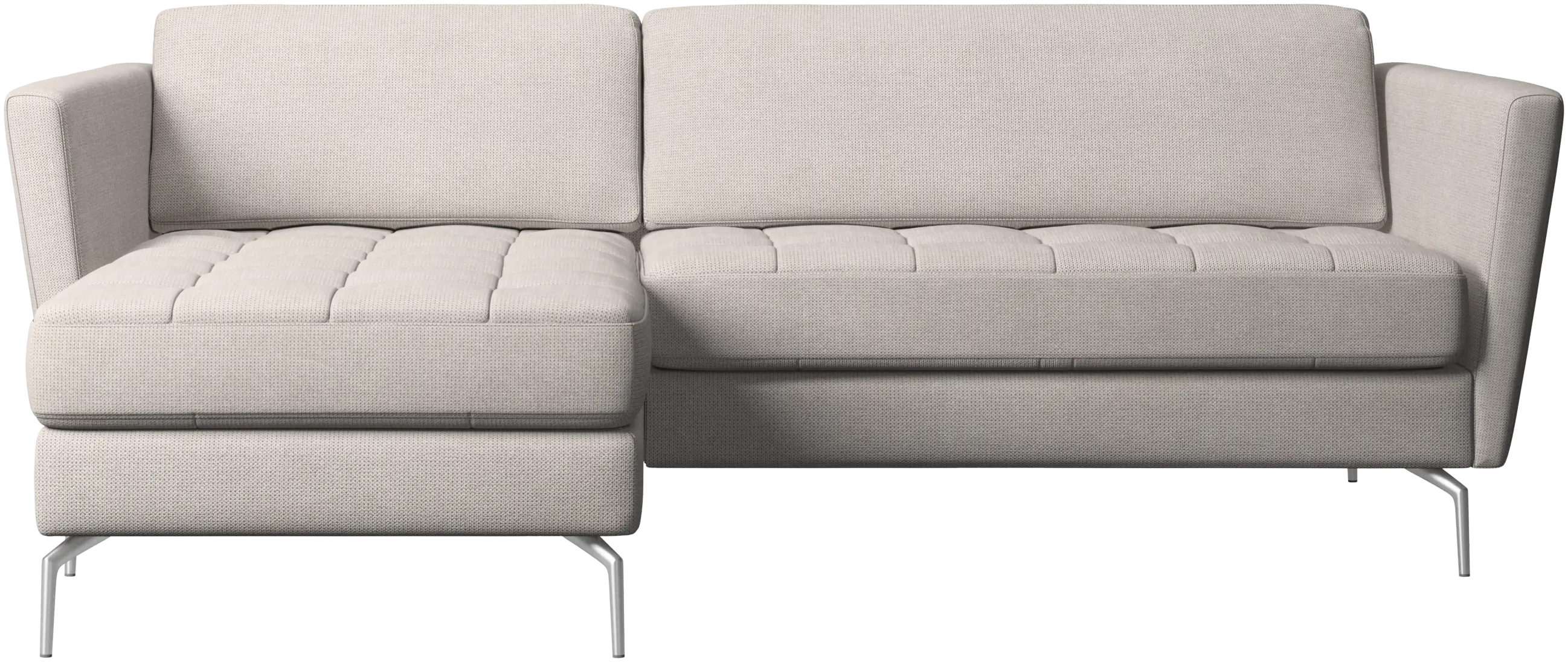 Osaka sofa with resting unit, tufted seat
