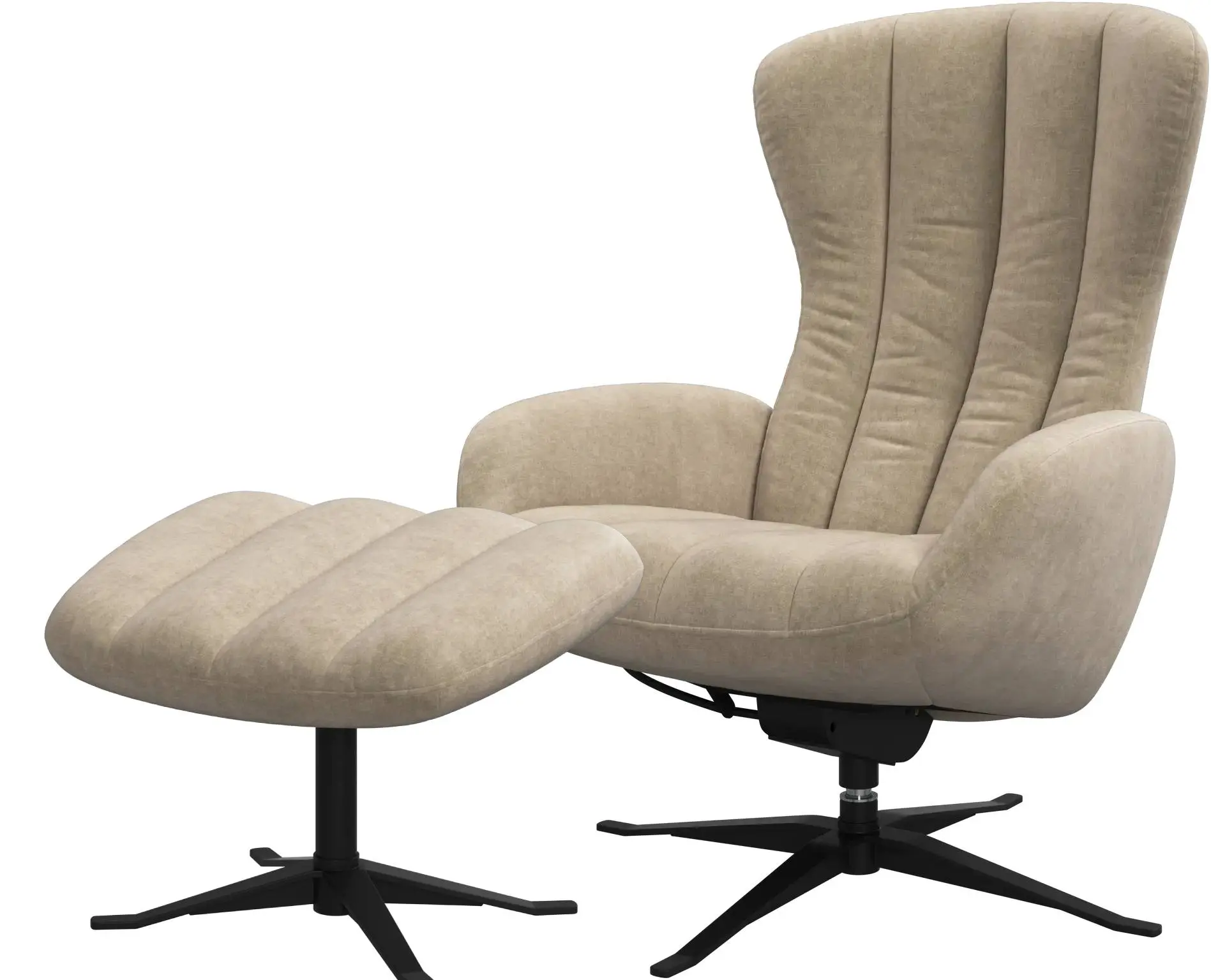 BoConcept - Möbel - Tilburg Sessel mit Kippfunktion und Hocker (-40%)