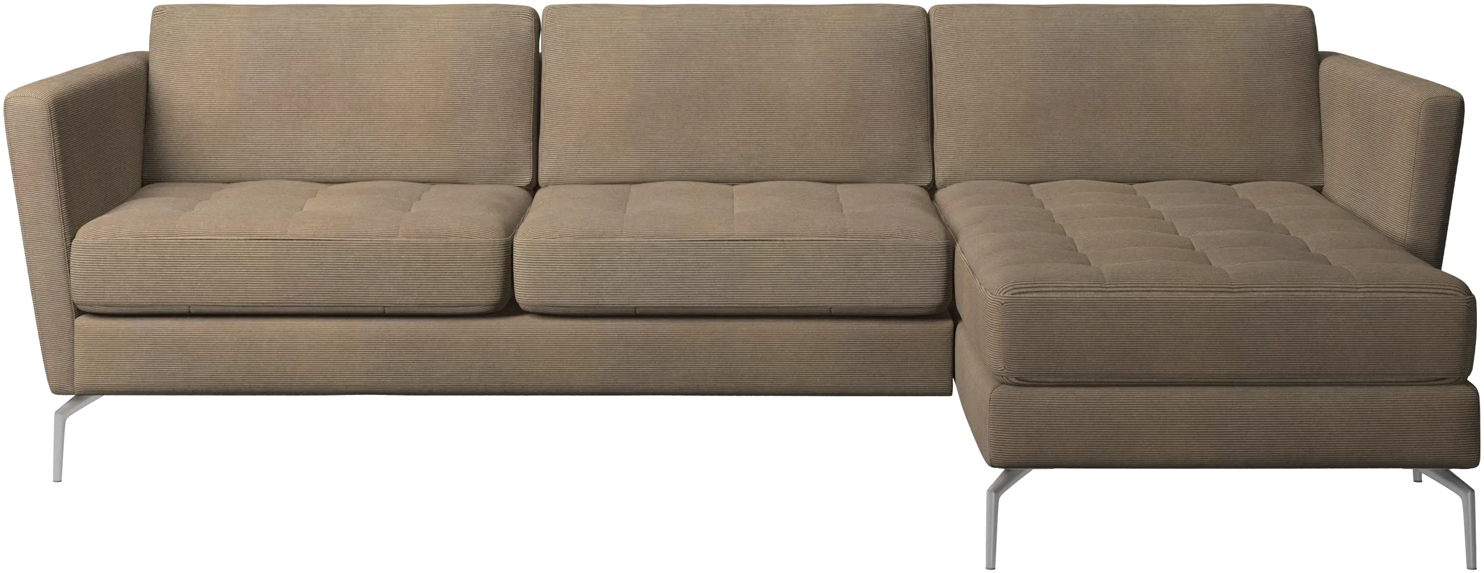Osaka sofa with resting unit, tufted seat