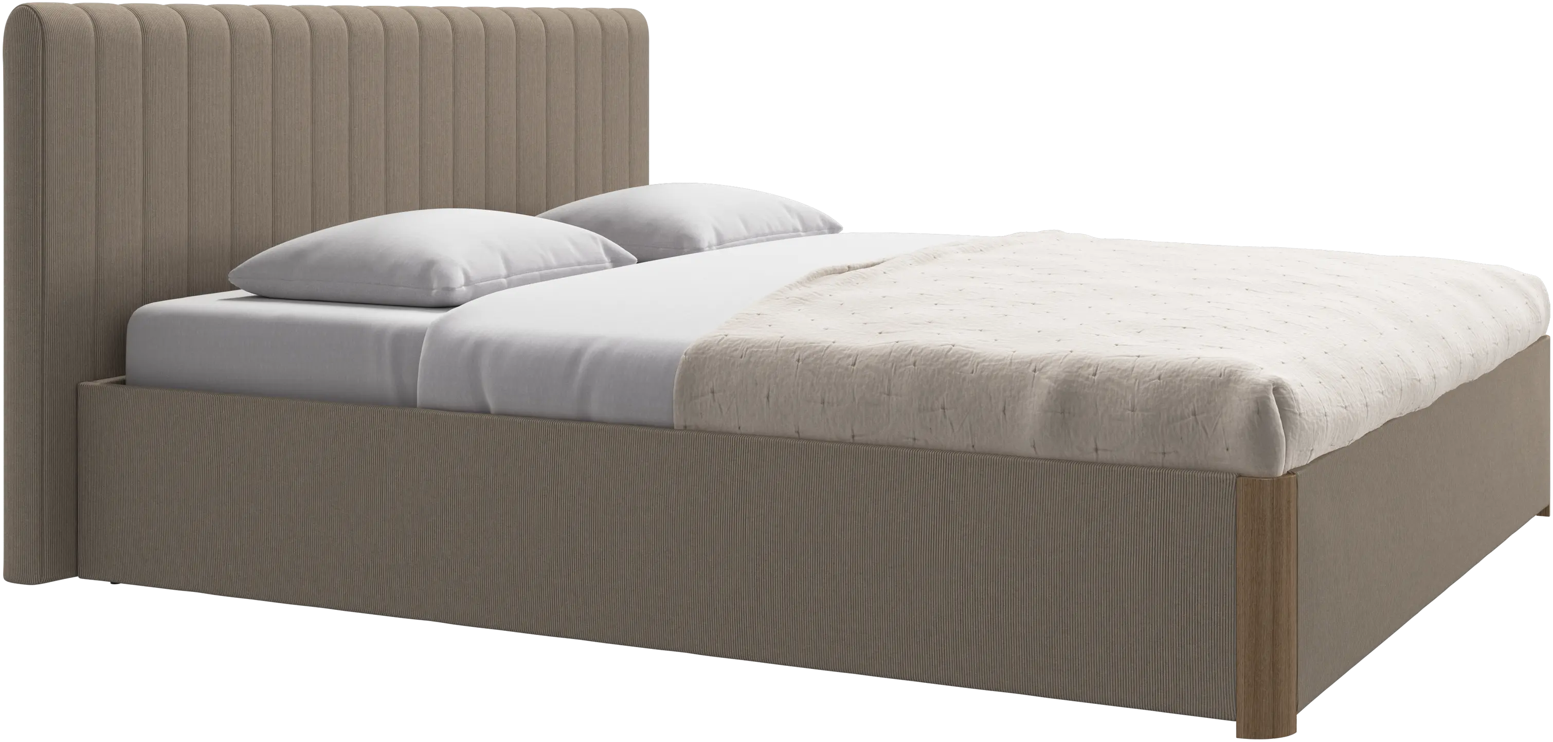 Element bed, bed-mounted headboard, without slats, excl. mattress