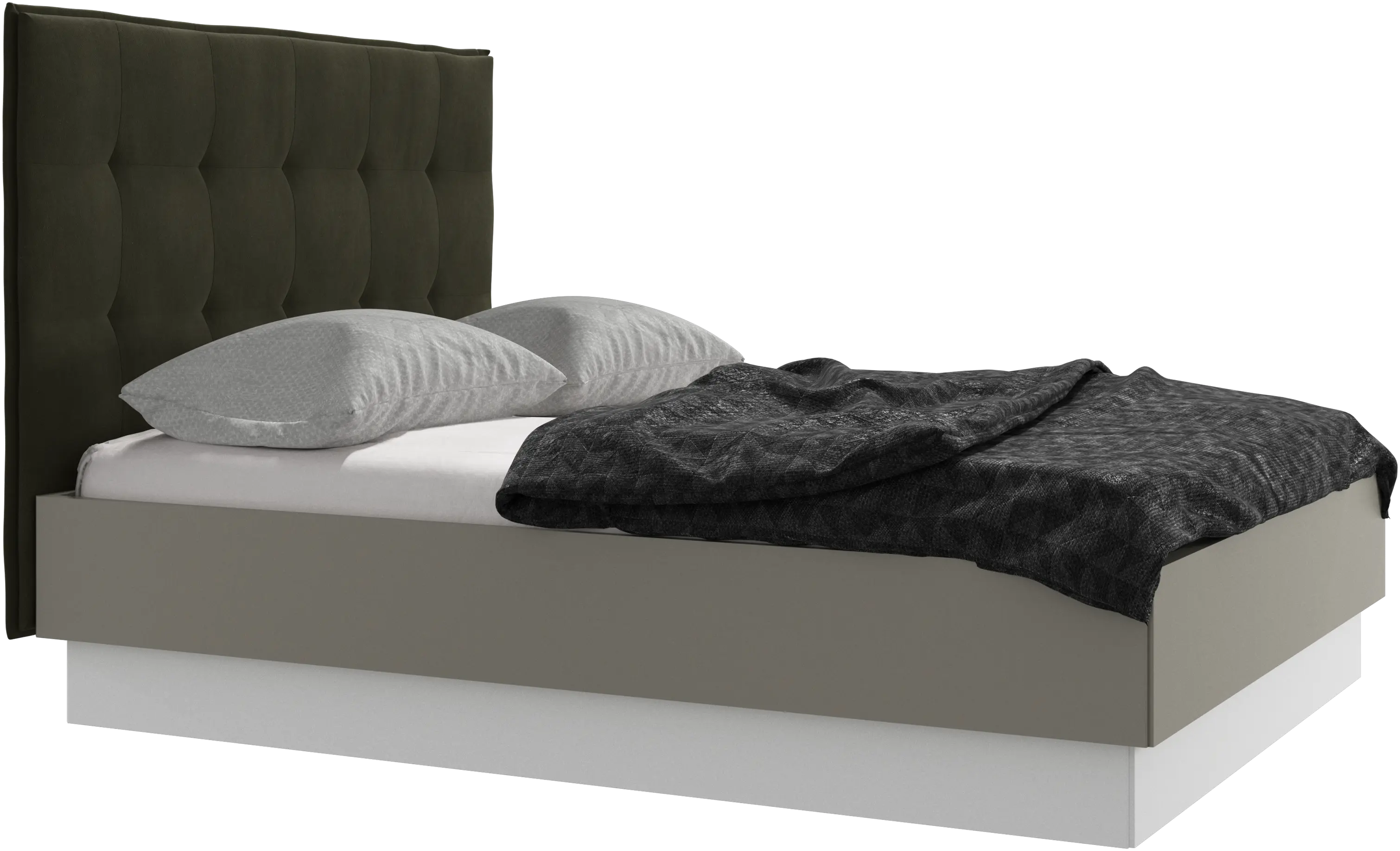Lugano storage bed with lift-up frame and slats, excl. mattress