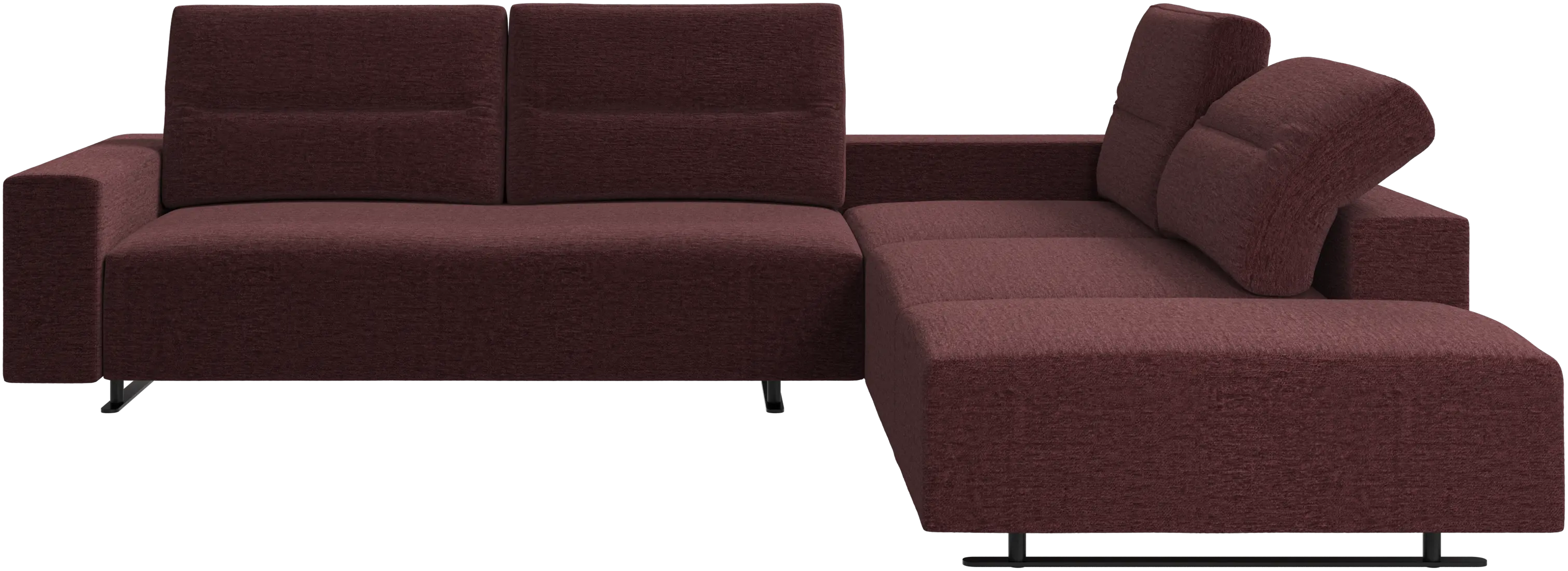 Hampton corner sofa with adjustable back and lounging unit