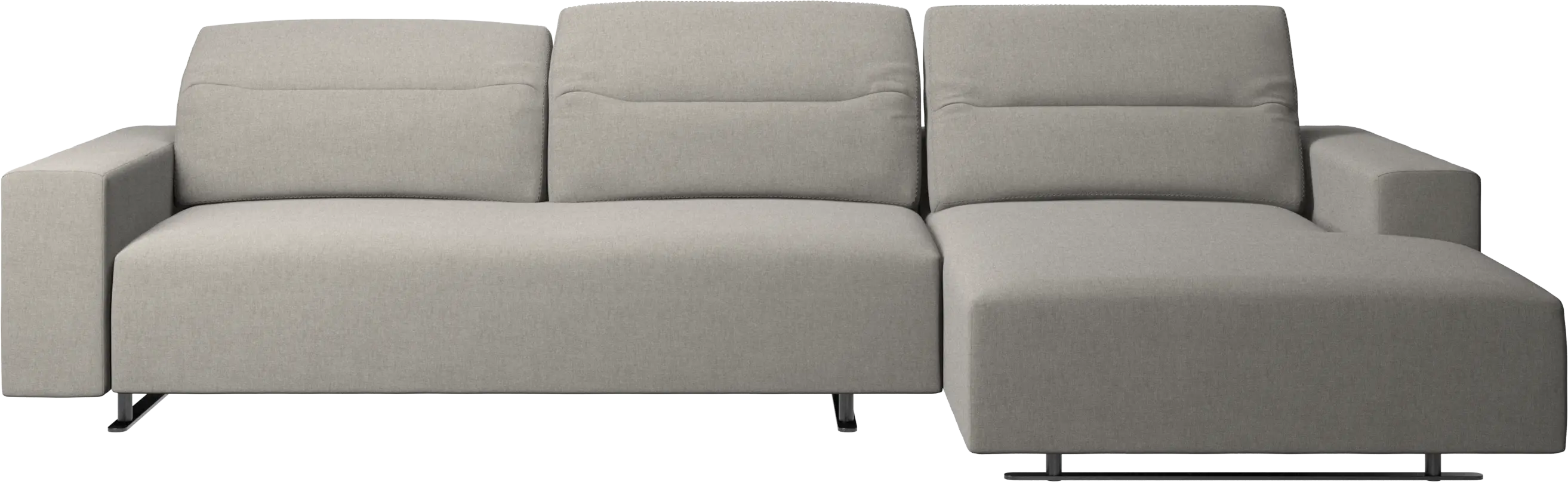 Hampton sofa with adjustable back, resting unit and storage both sides