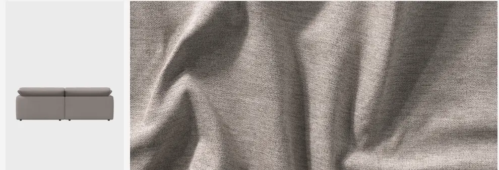 Milano 3-Sitzer-Sofa geteilt