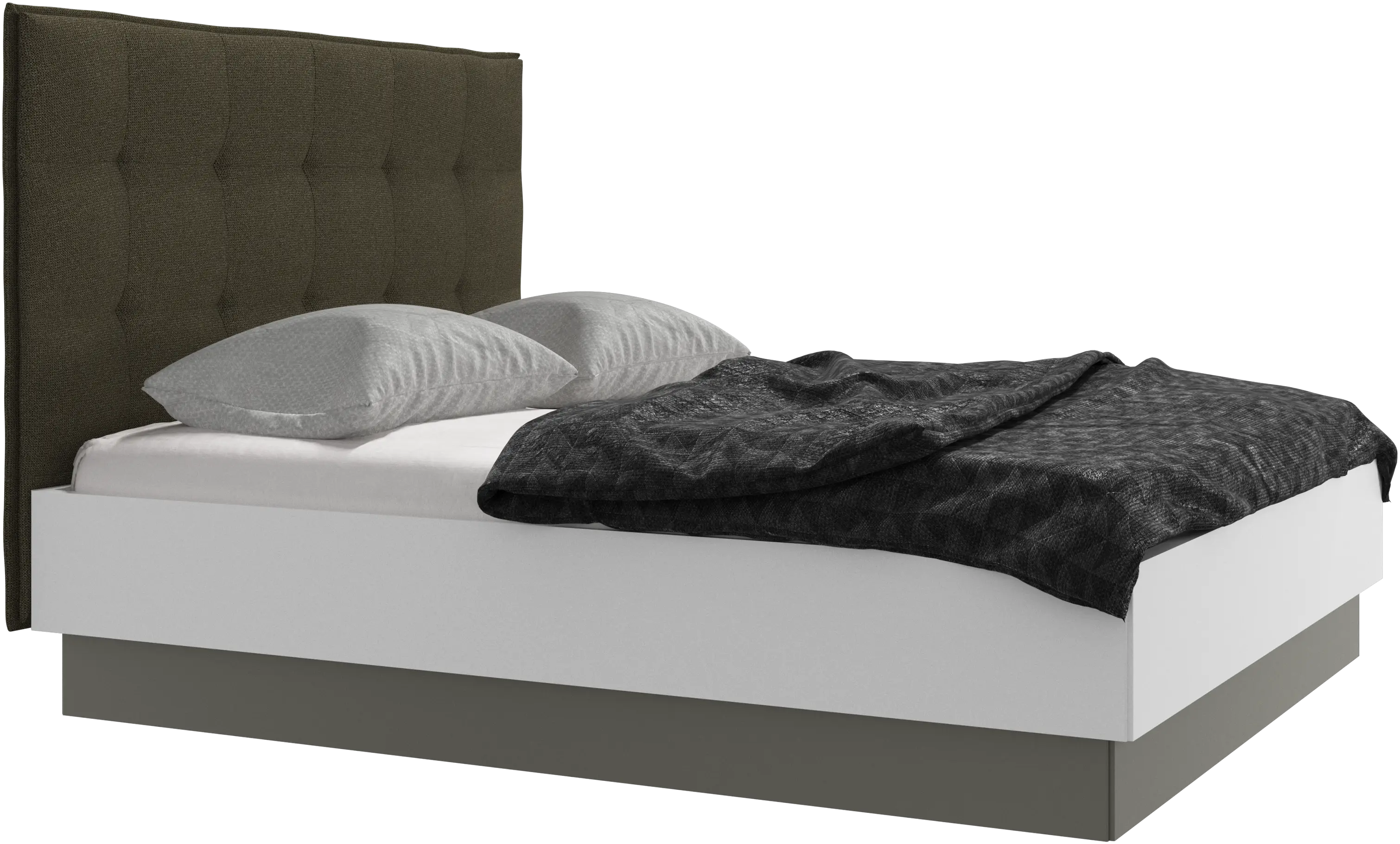 Lugano Bett mit Lattenrost und Staufach unter hochklappbarer Liegefläche, Matratze gegen Aufpreis