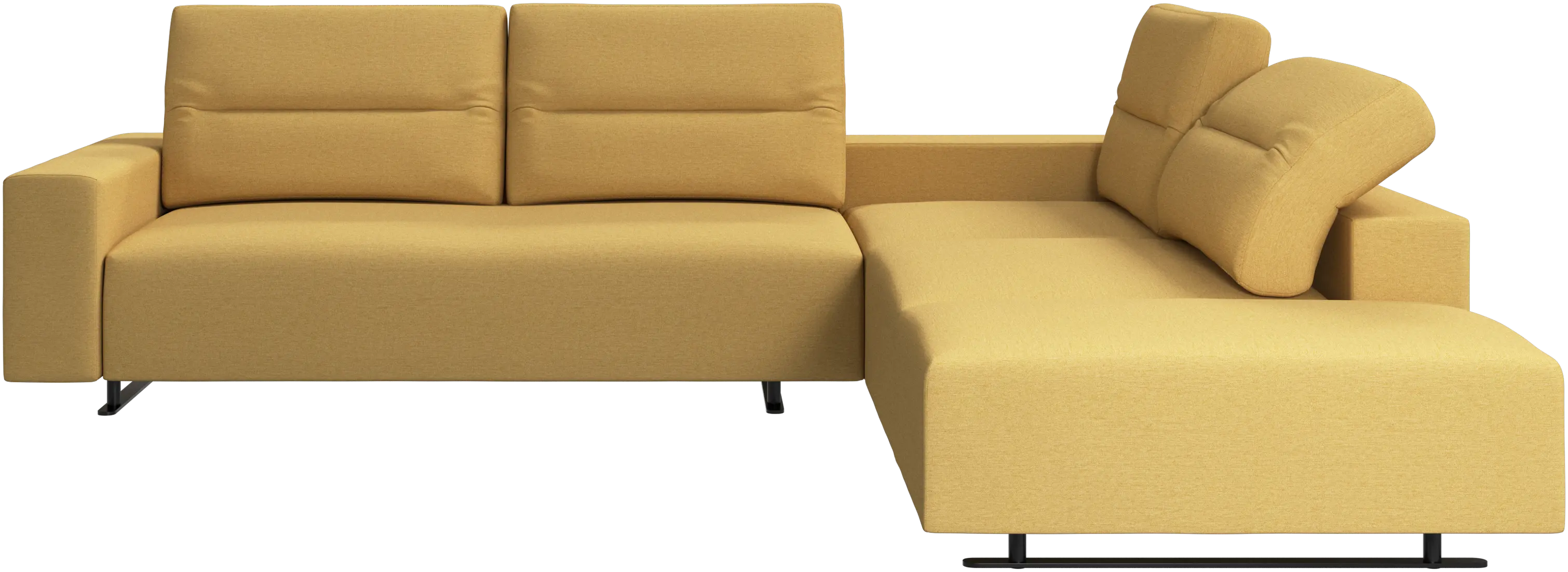 Hampton corner sofa with adjustable back and storage on left side