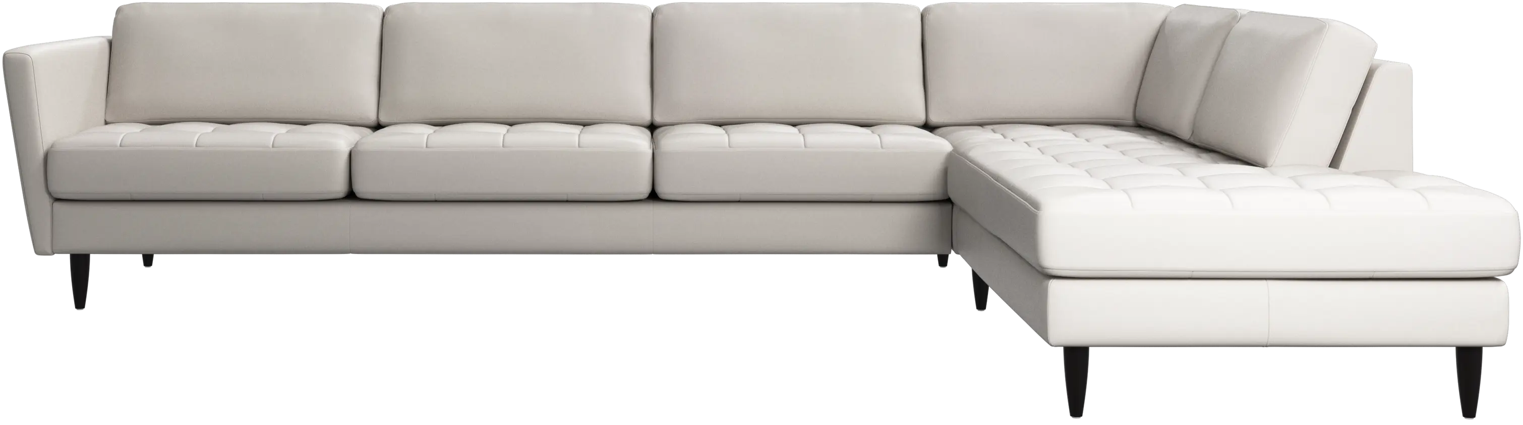 Osaka corner sofa with lounging unit, tufted seat