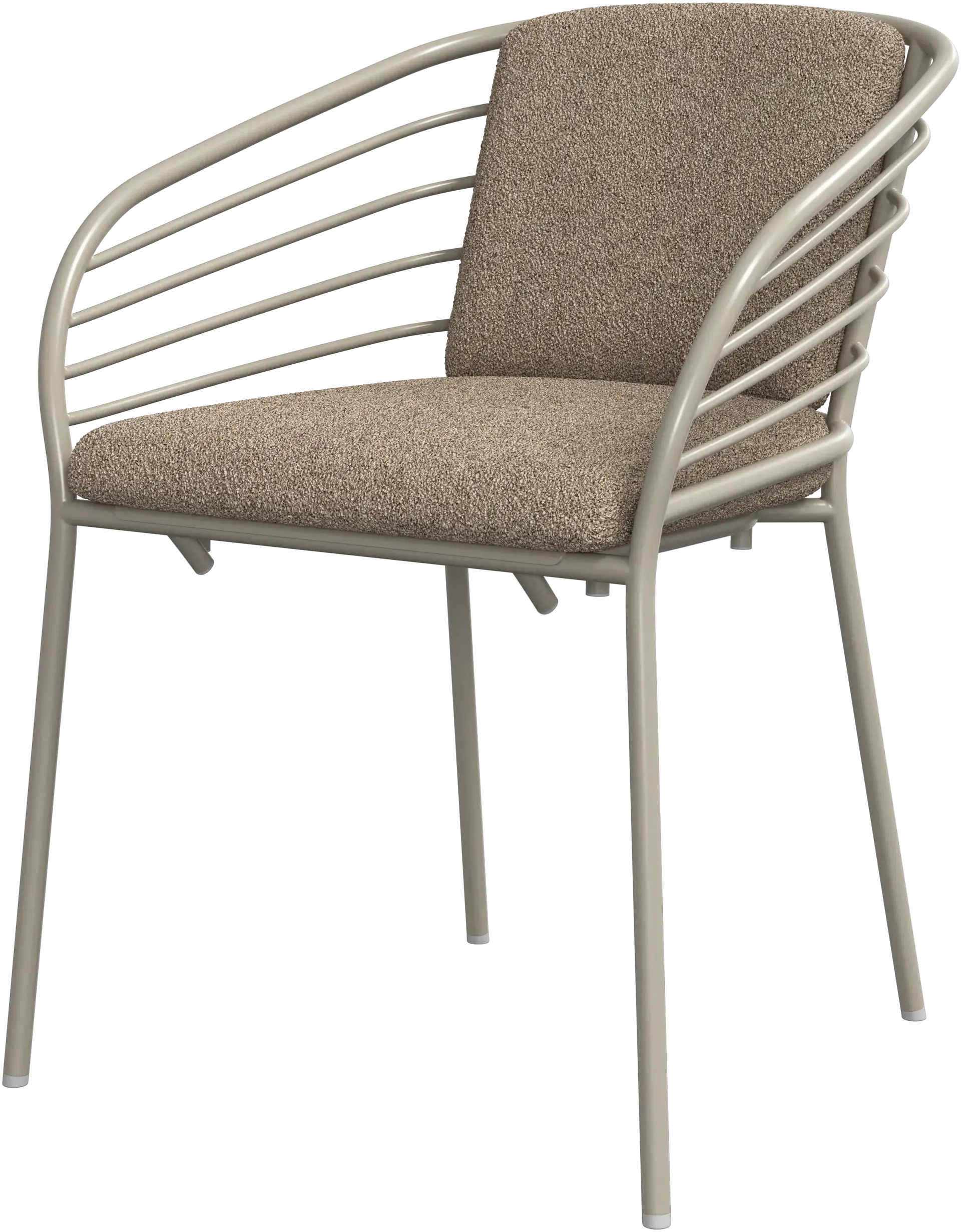 Outdoor Cancún dining chair with arm & cushion