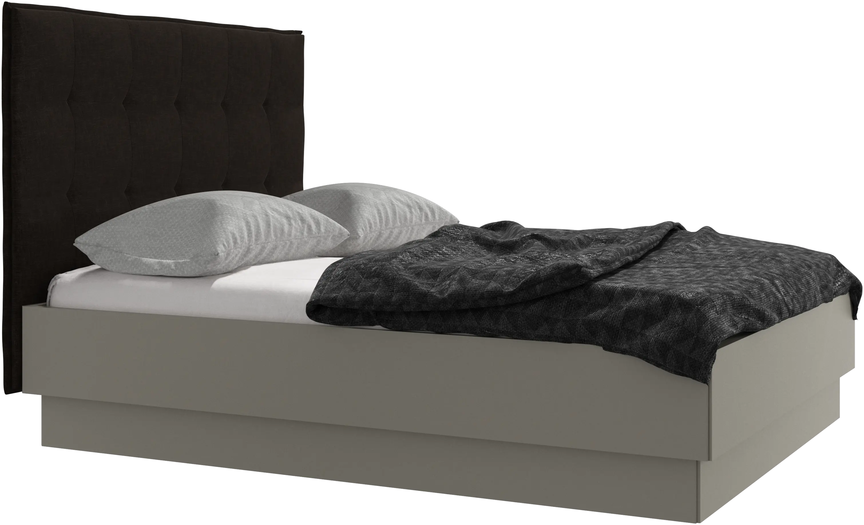 Lugano storage bed with lift-up frame and slats, excl. mattress
