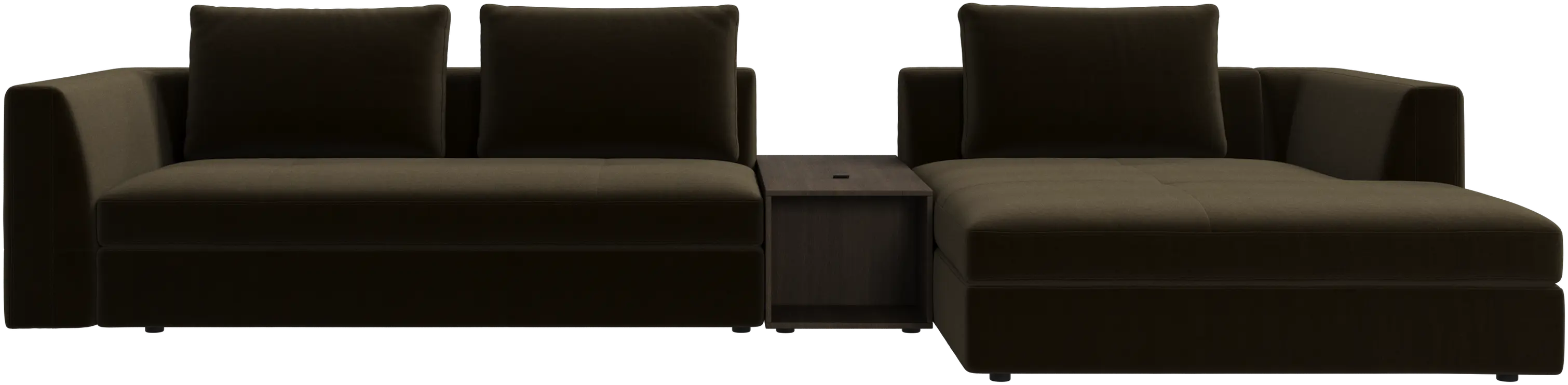 Bergamo chaise longue sofa with storage