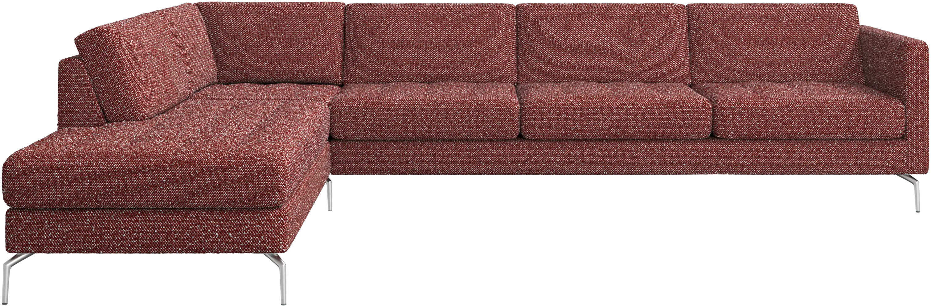 Osaka corner sofa with lounging unit, tufted seat