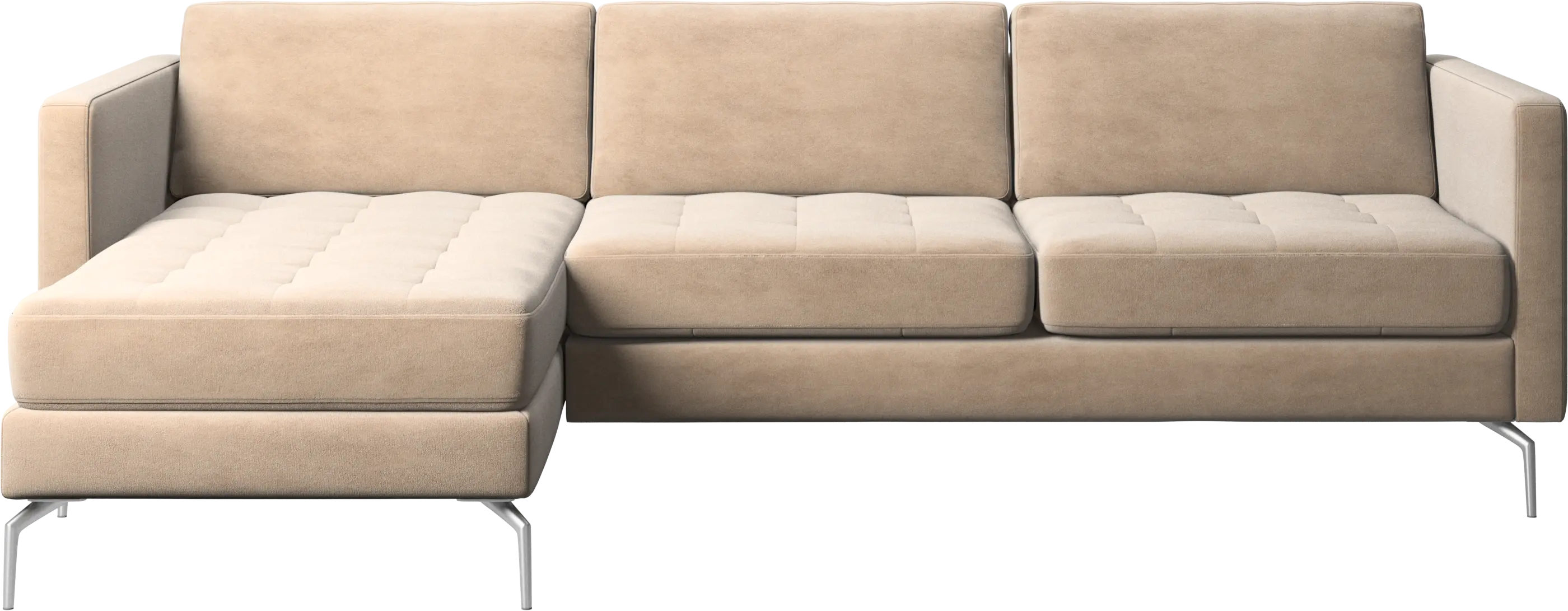Osaka sofa with resting unit, tufted seat