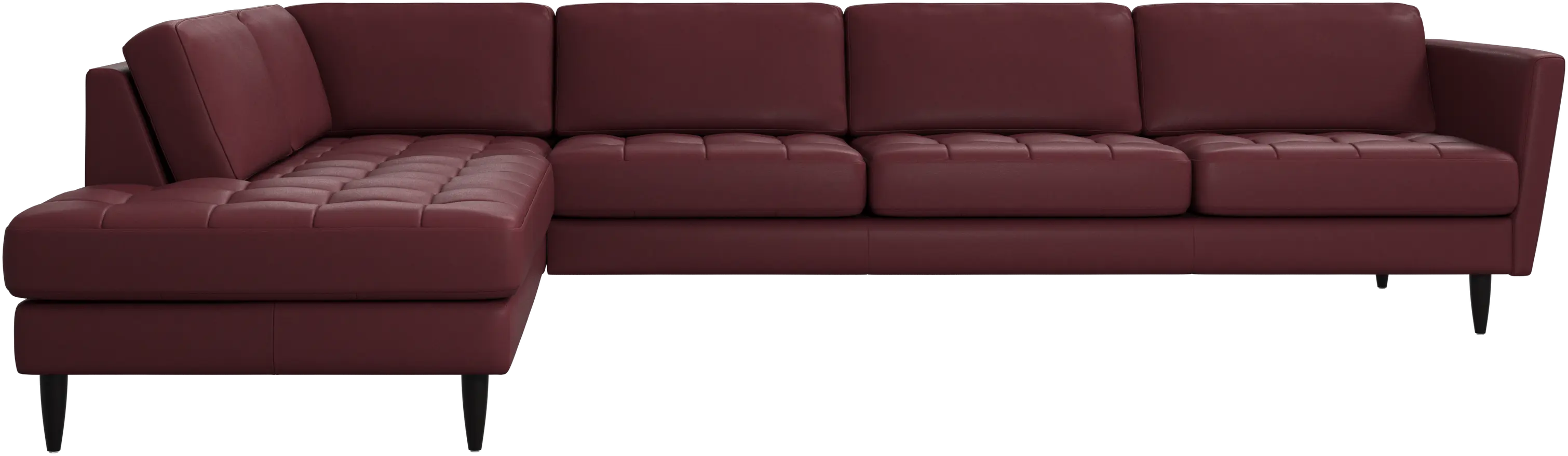 Osaka corner sofa with lounging unit, tufted seat