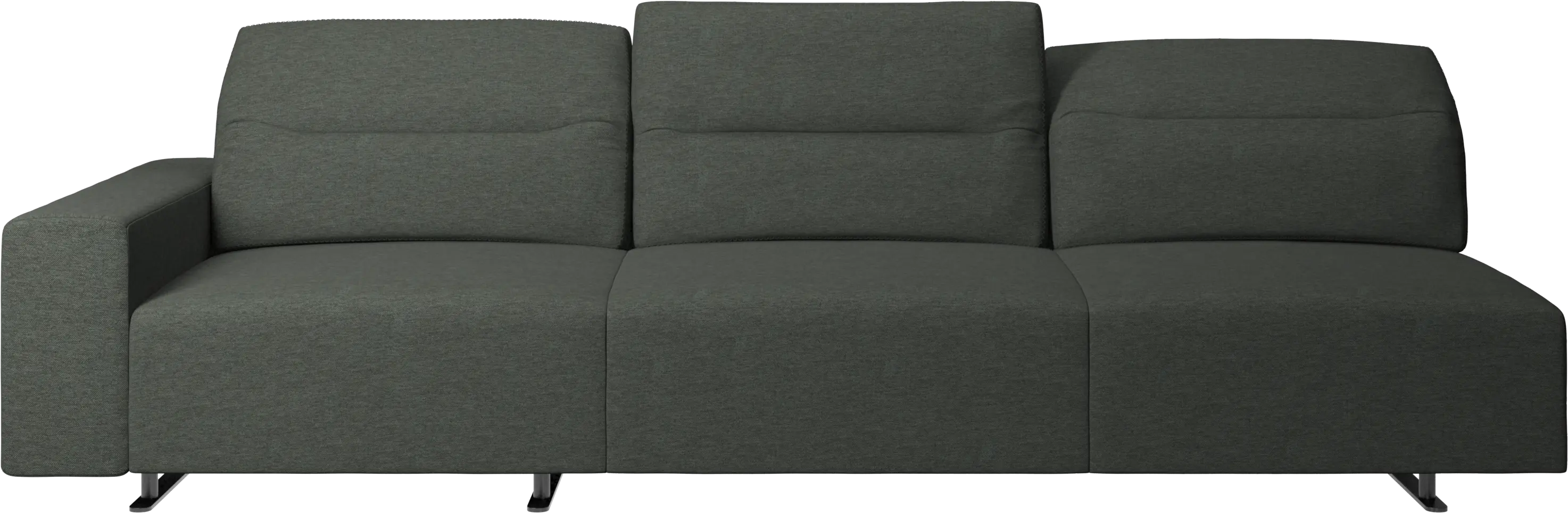 Hampton sofa with adjustable back and storage on the left side