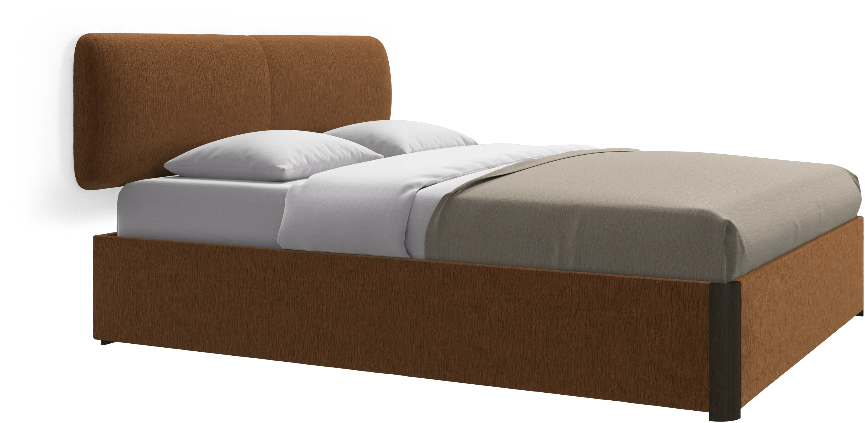 Element bed, wall-mounted headboard, with slats and storage solution, excl. mattress