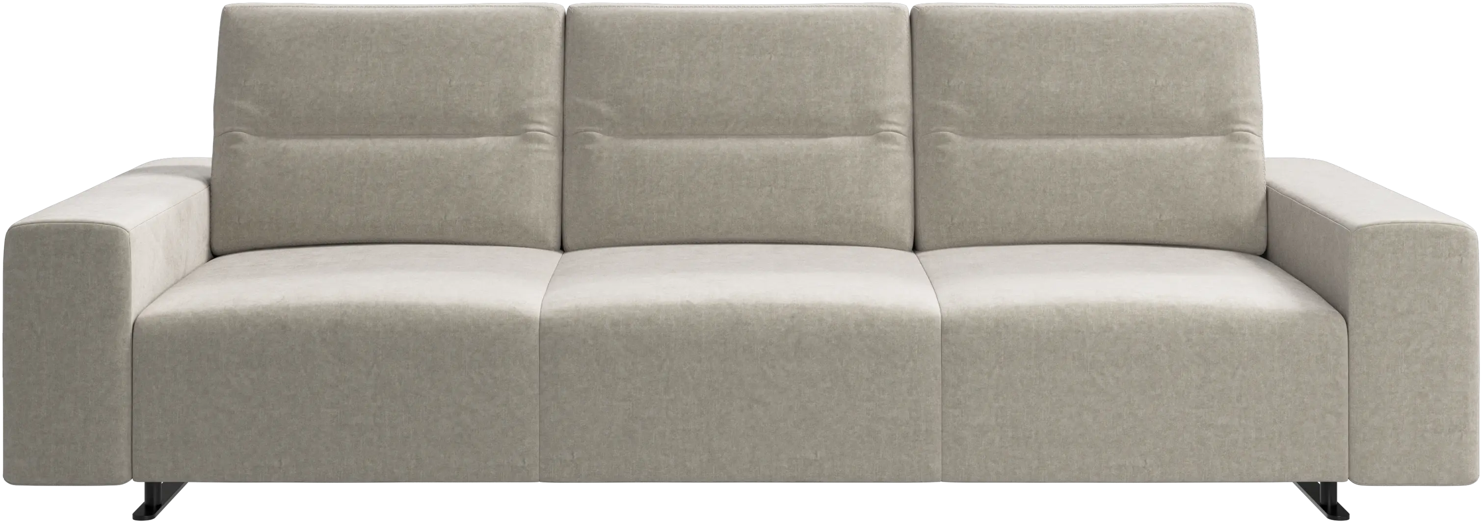 Hampton sofa with adjustable back and storage on the right side