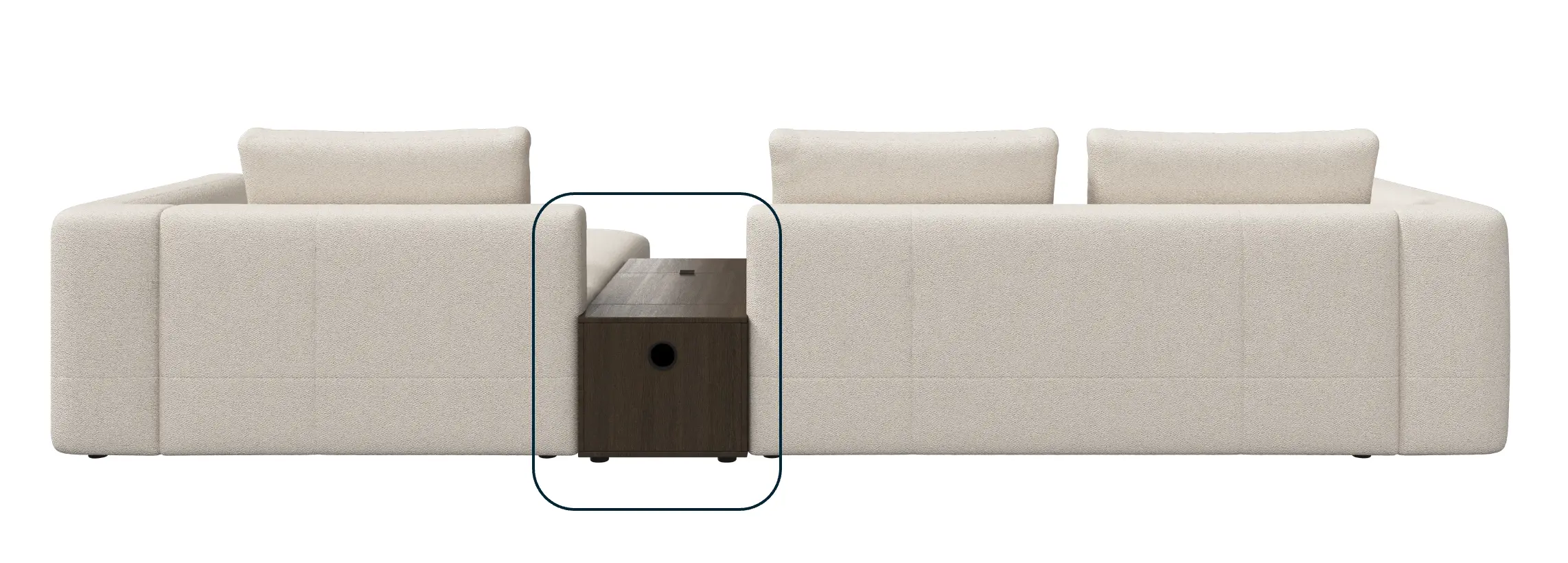 Sofas Bergamo storage unit, dark oak veneer - NOW 65% OFF - OSG08