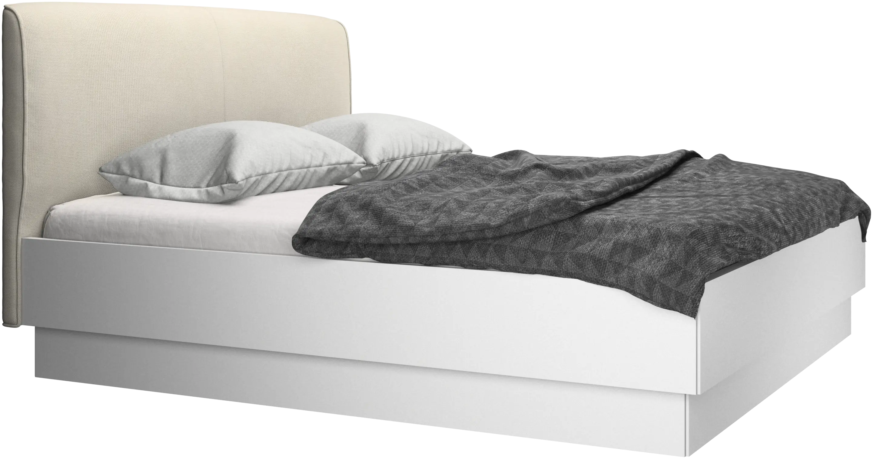 Houston, upholstered bed with storage