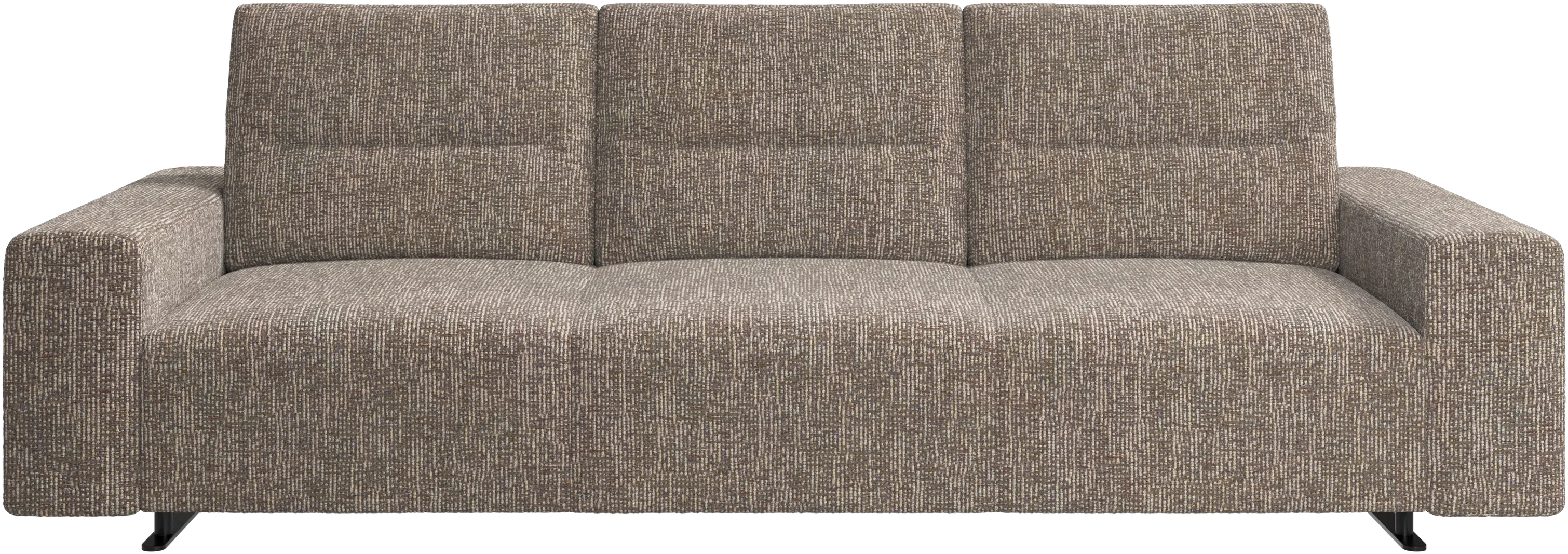 Hampton sofa with adjustable back and storage on the right side