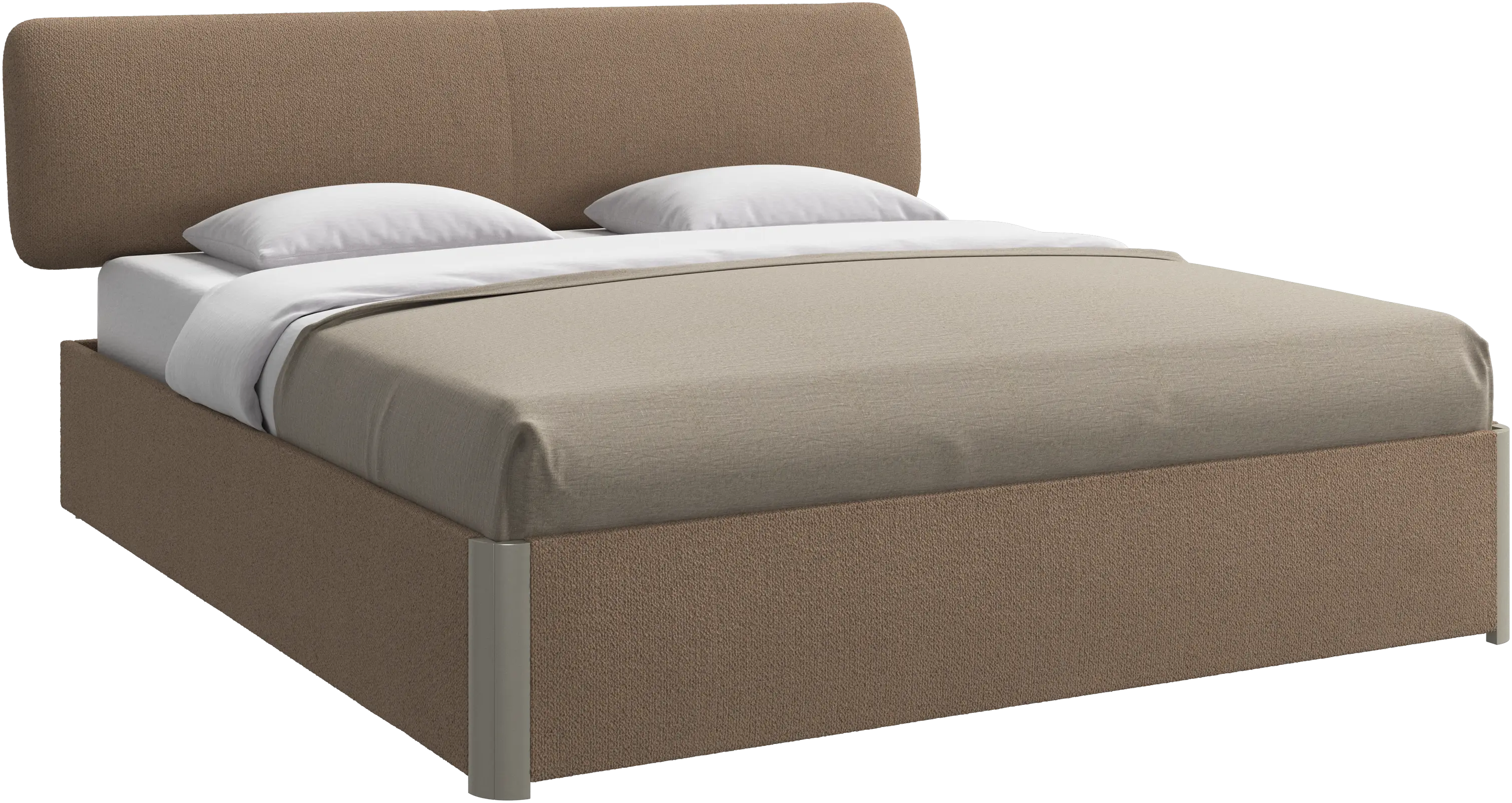 Element cama, cabecero montado en la cama, con láminas, excl. colchón