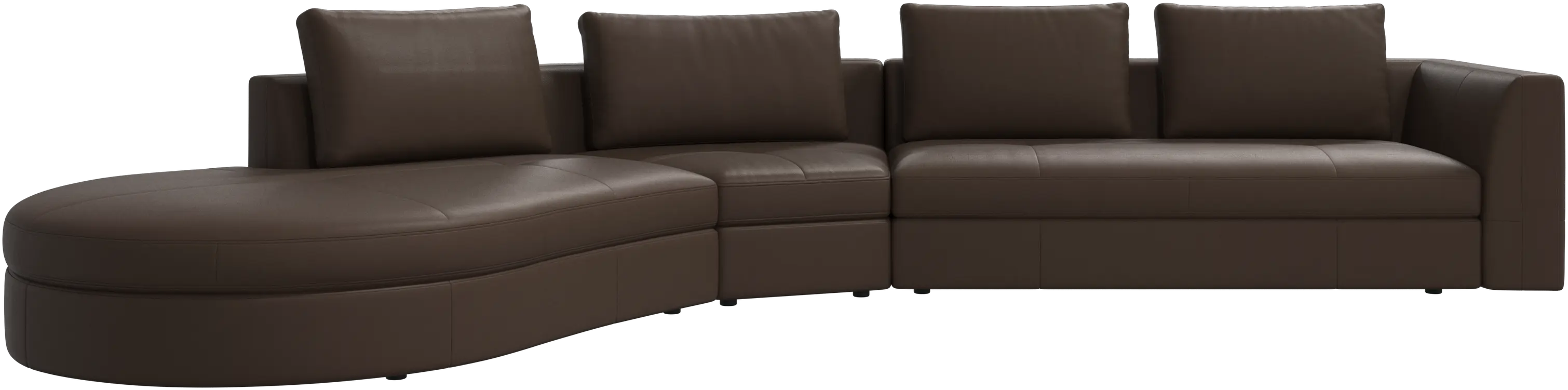 Bergamo kanapé kerekített heverőrésszel bal oldalon