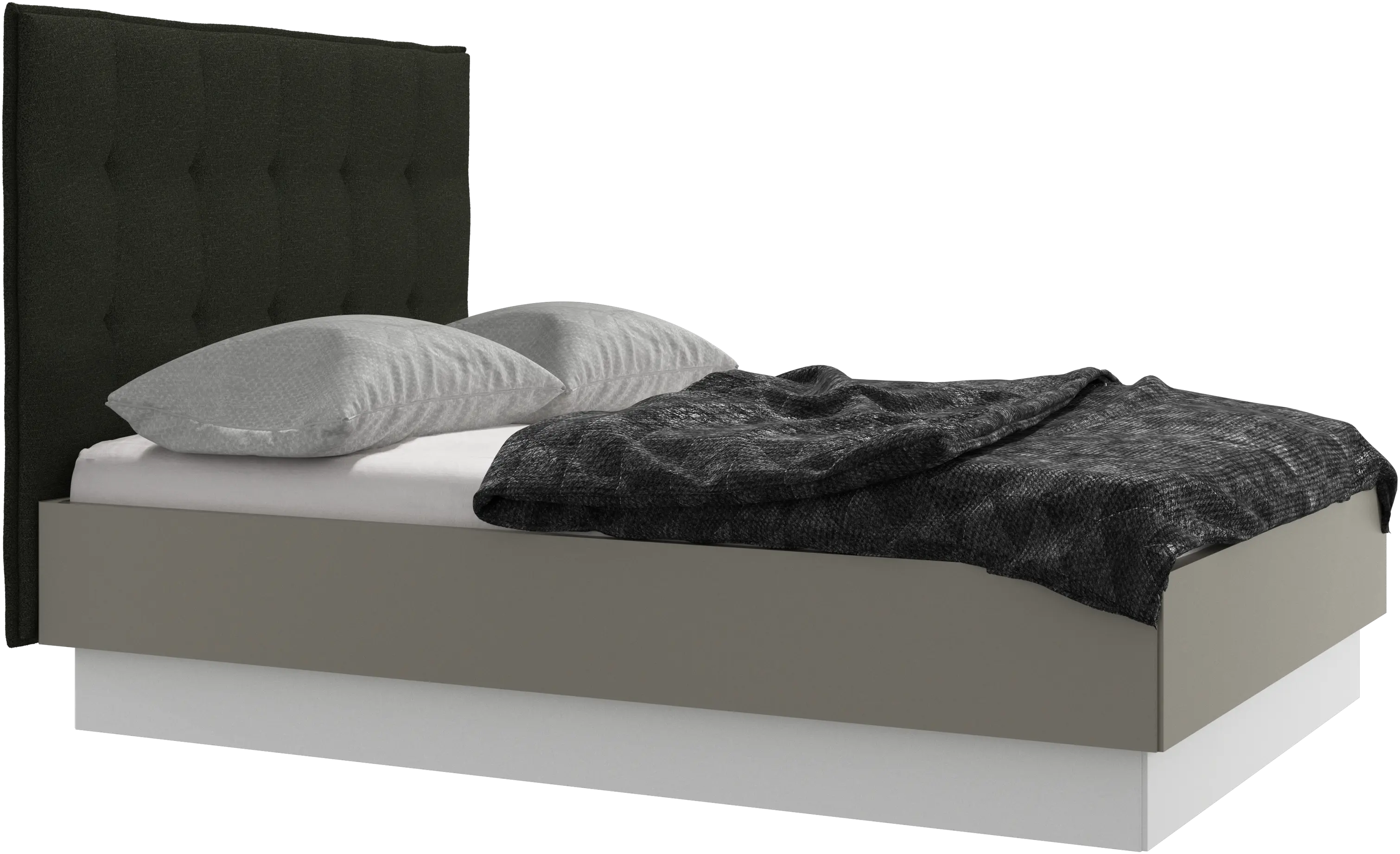 Lugano storage bed with lift-up frame and slats, excl. mattress