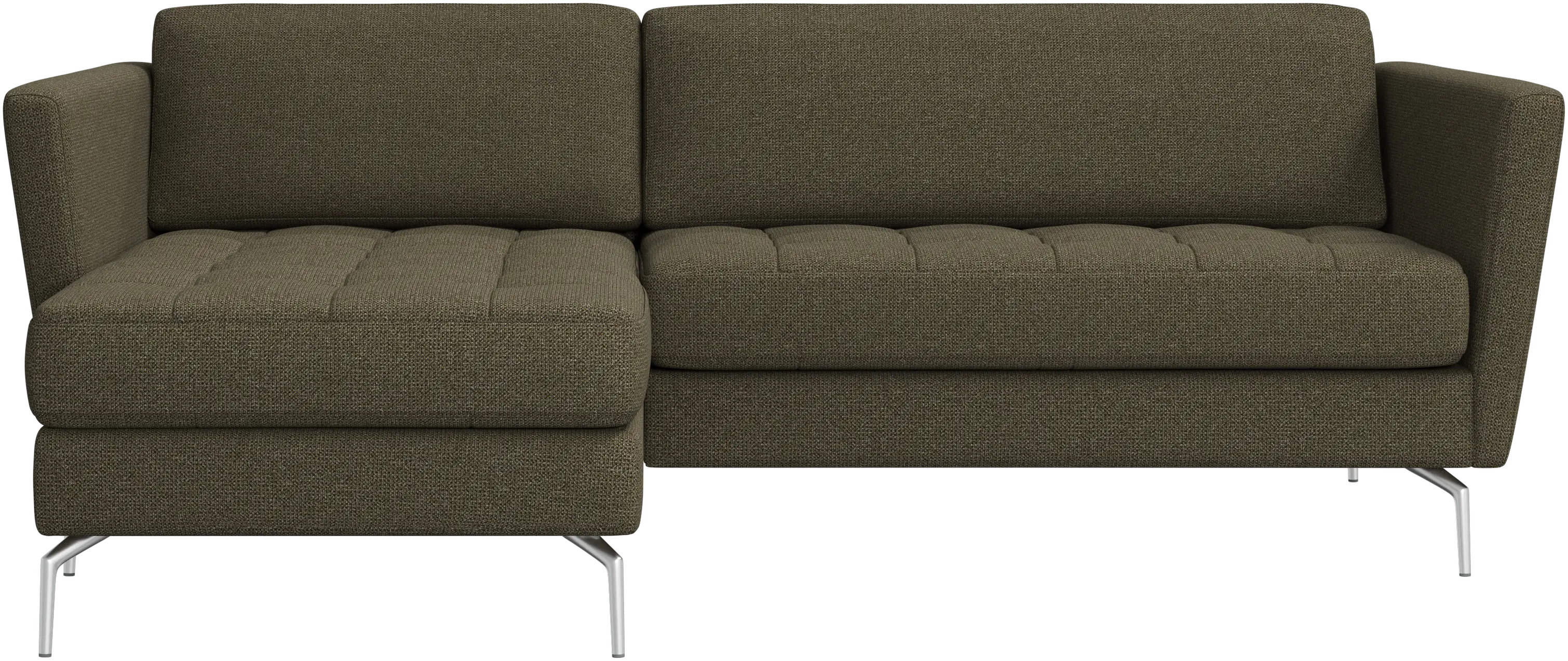 Osaka sofa with resting unit, tufted seat