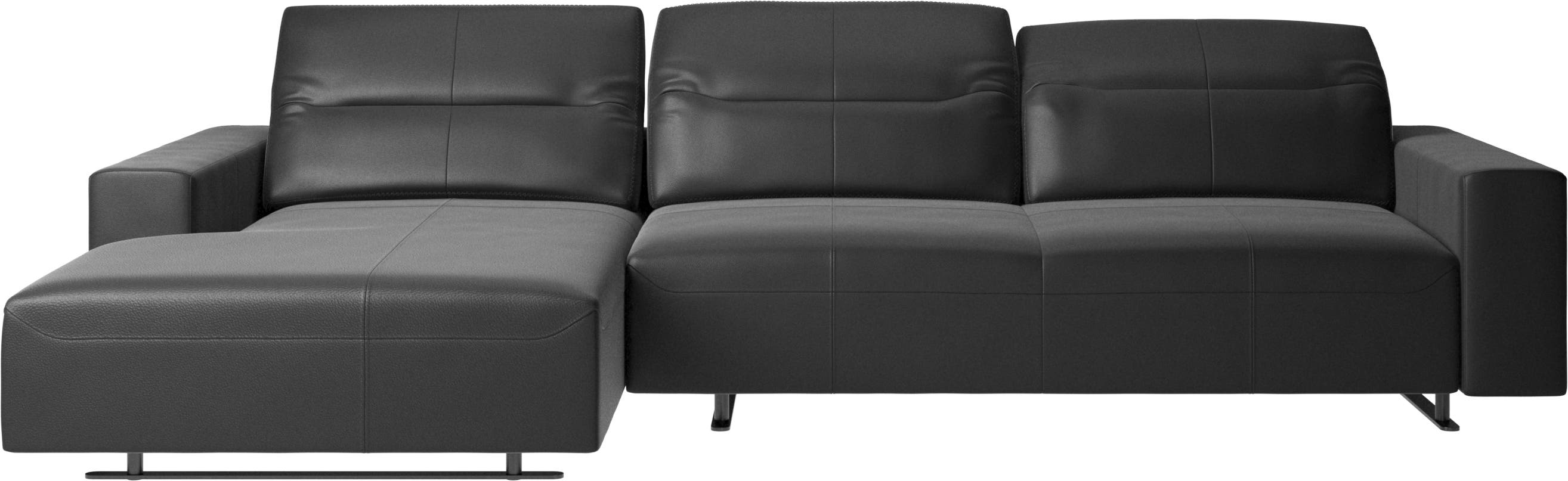Hampton sofa med justerbar ryg, lounge modul og opbevaring venstre side