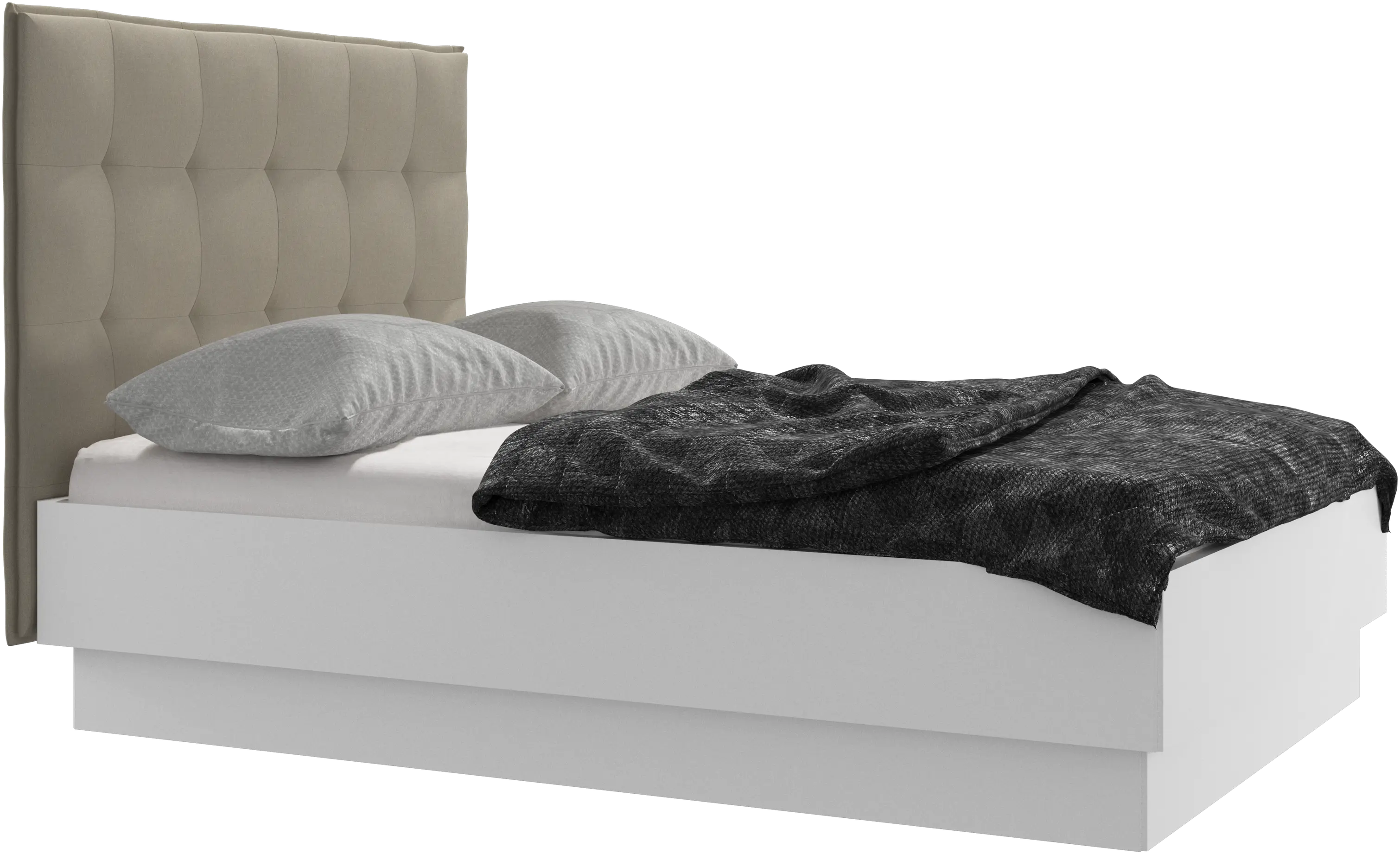 Lugano storage bed with lift-up frame and slats, excl. mattress