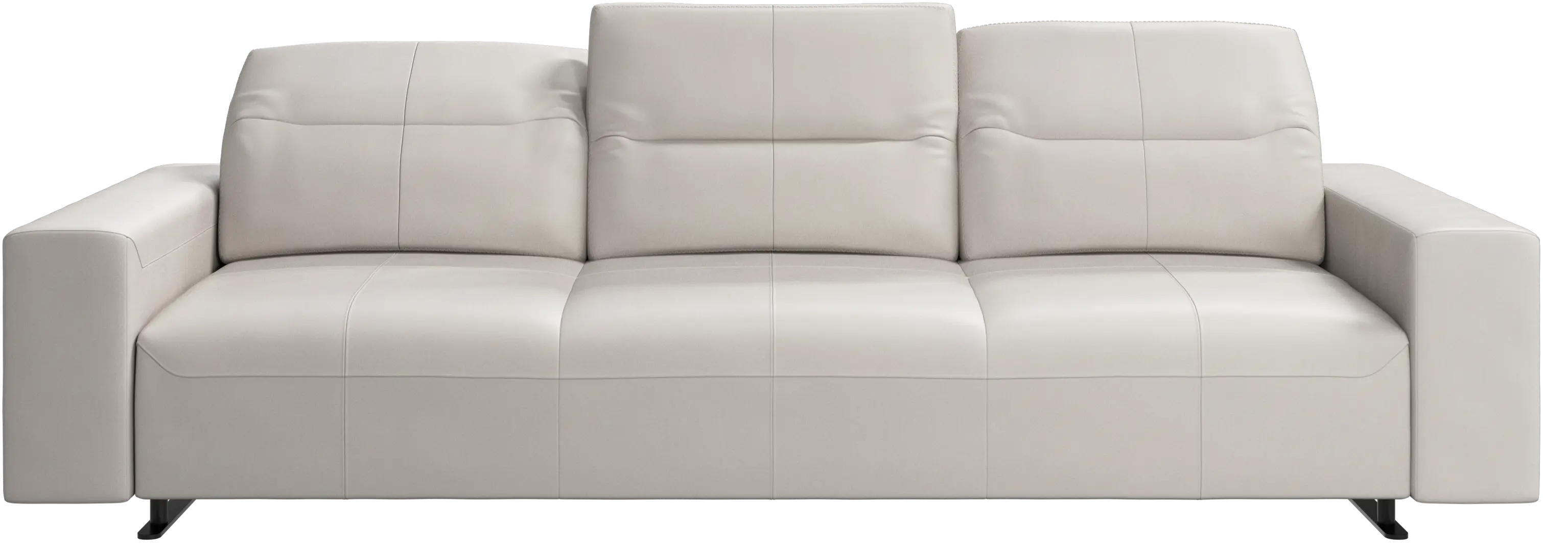 Hampton sofa with adjustable back and storage on the right side