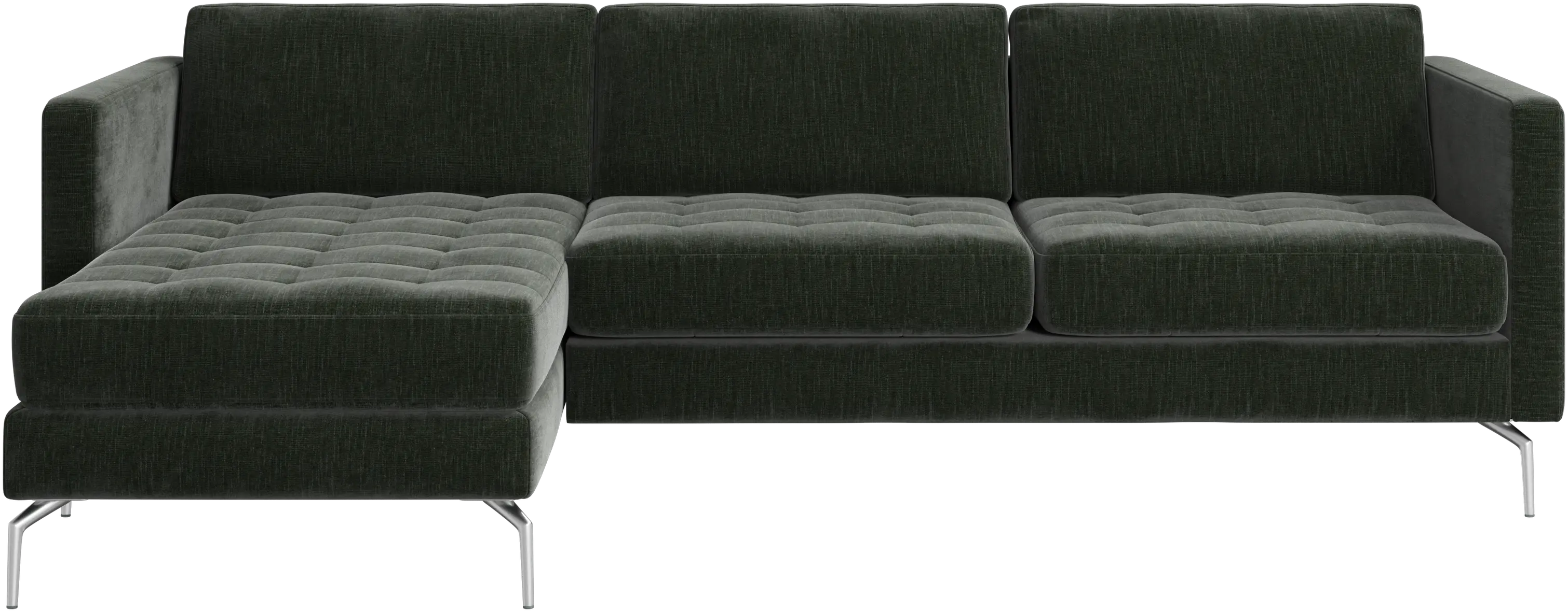 Osaka sofa with resting unit, tufted seat