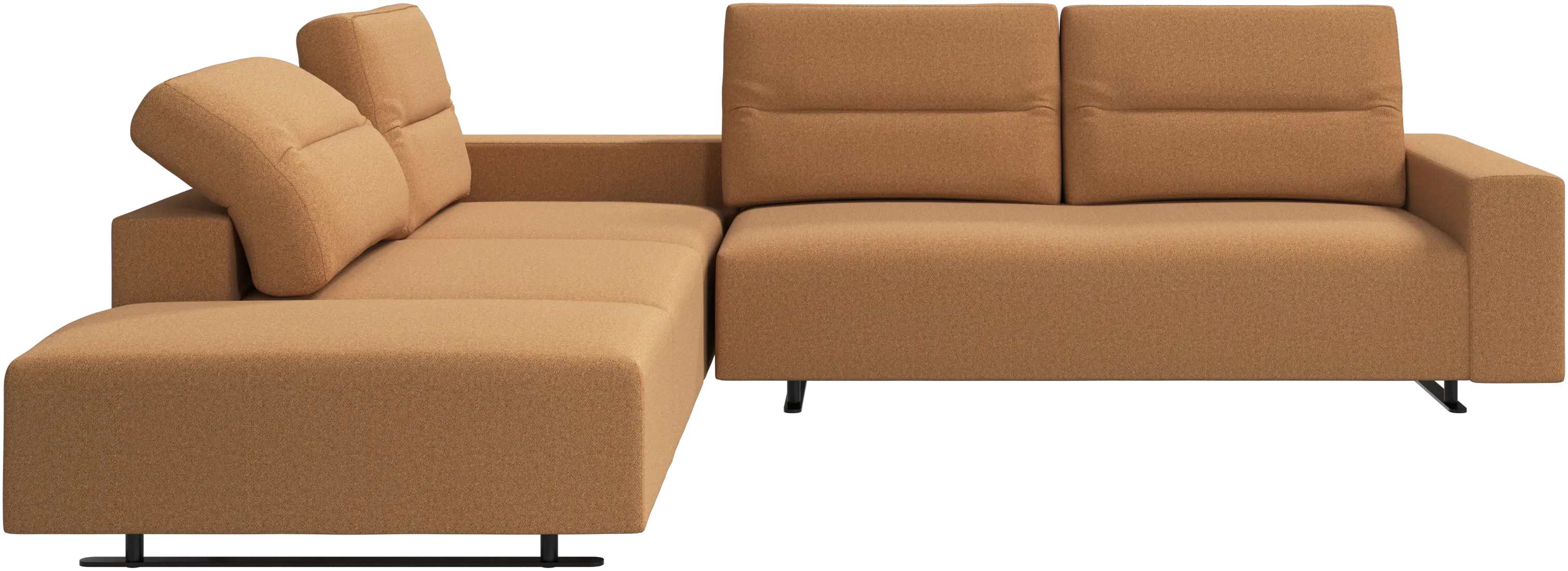 Hampton corner sofa with adjustable back and lounging unit
