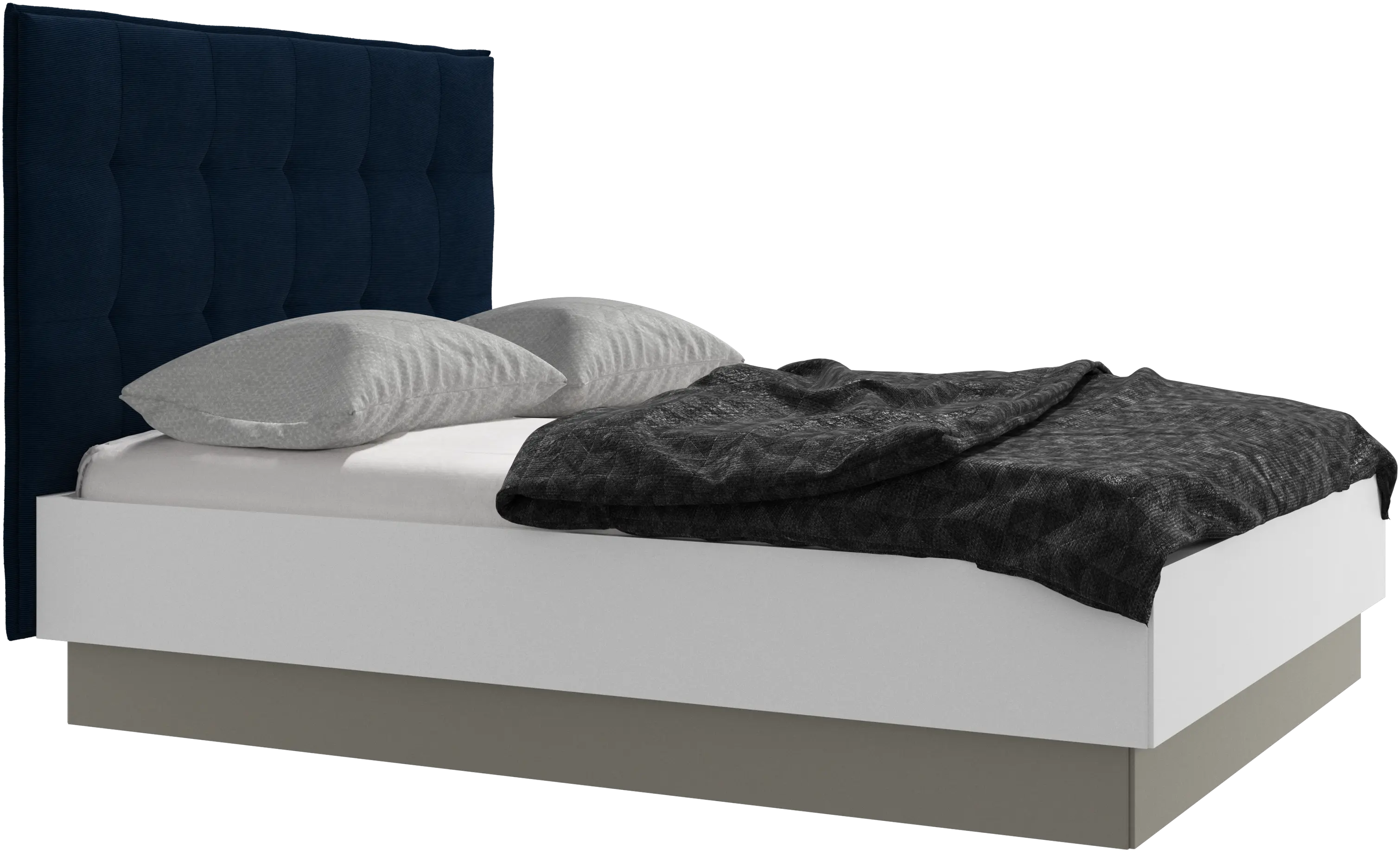 Lugano storage bed with lift-up frame and slats, excl. mattress