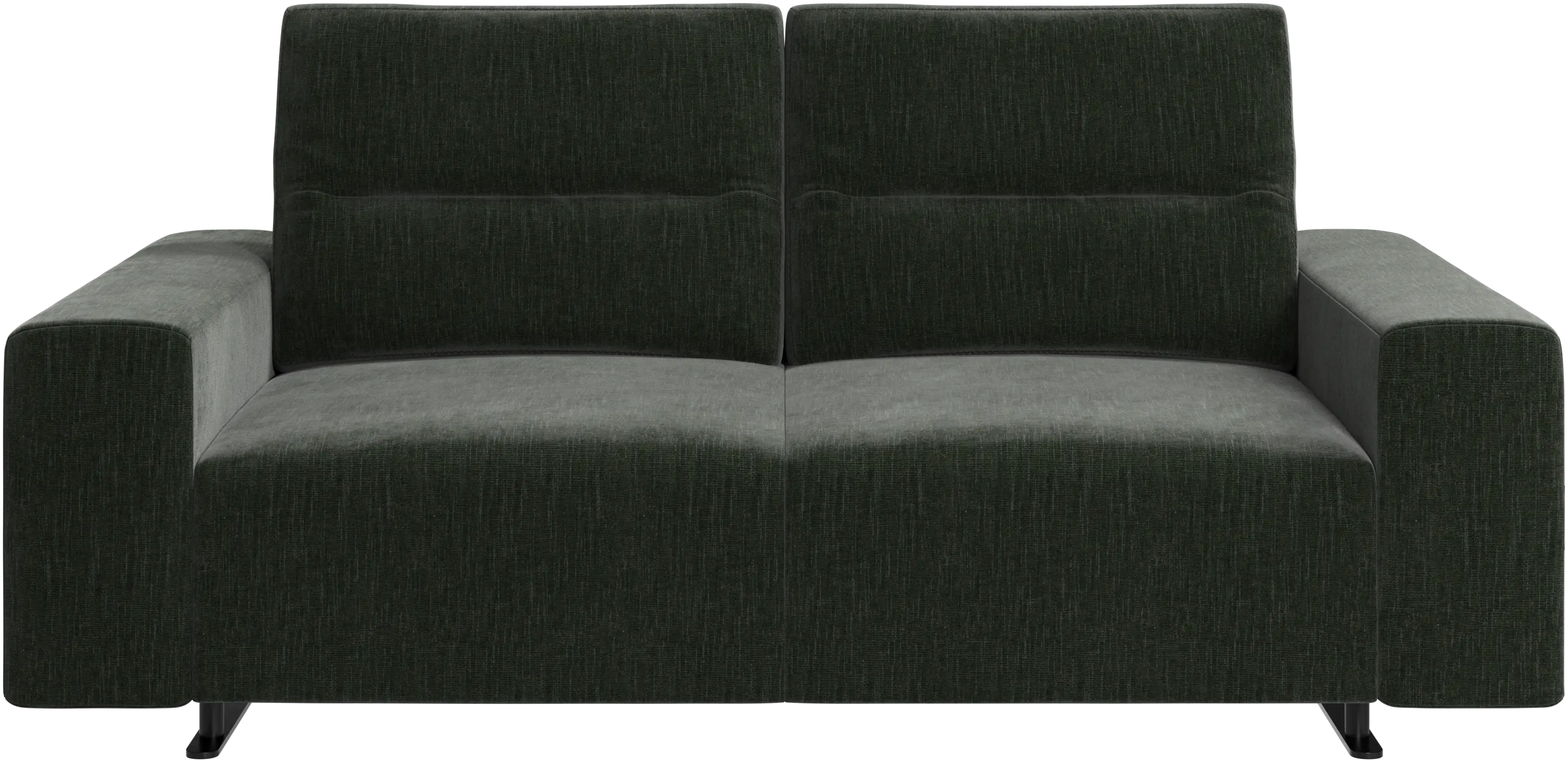 Hampton sofa with adjustable back and storage on the left side