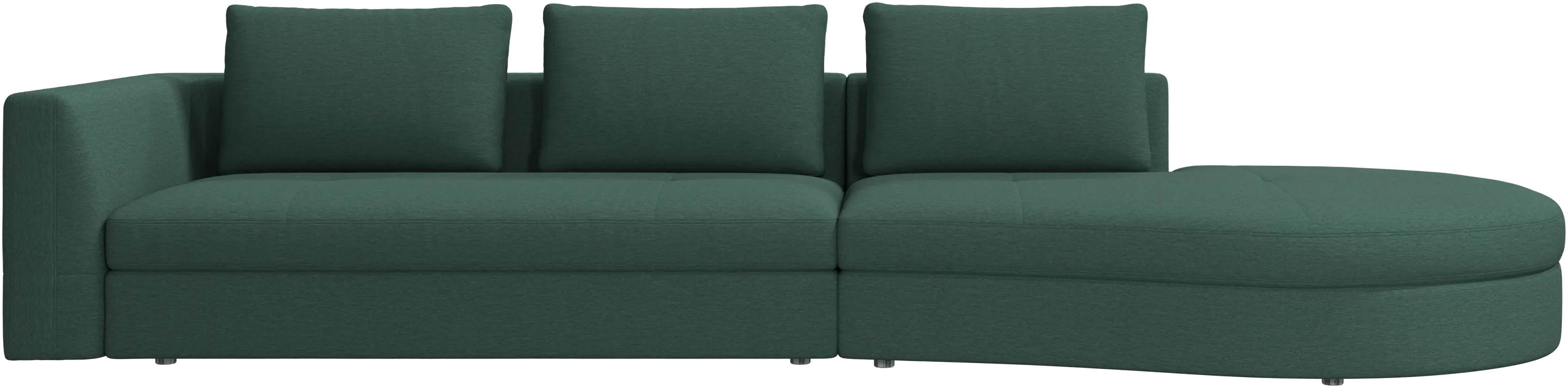 Bergamo sofa with round lounging unit,right