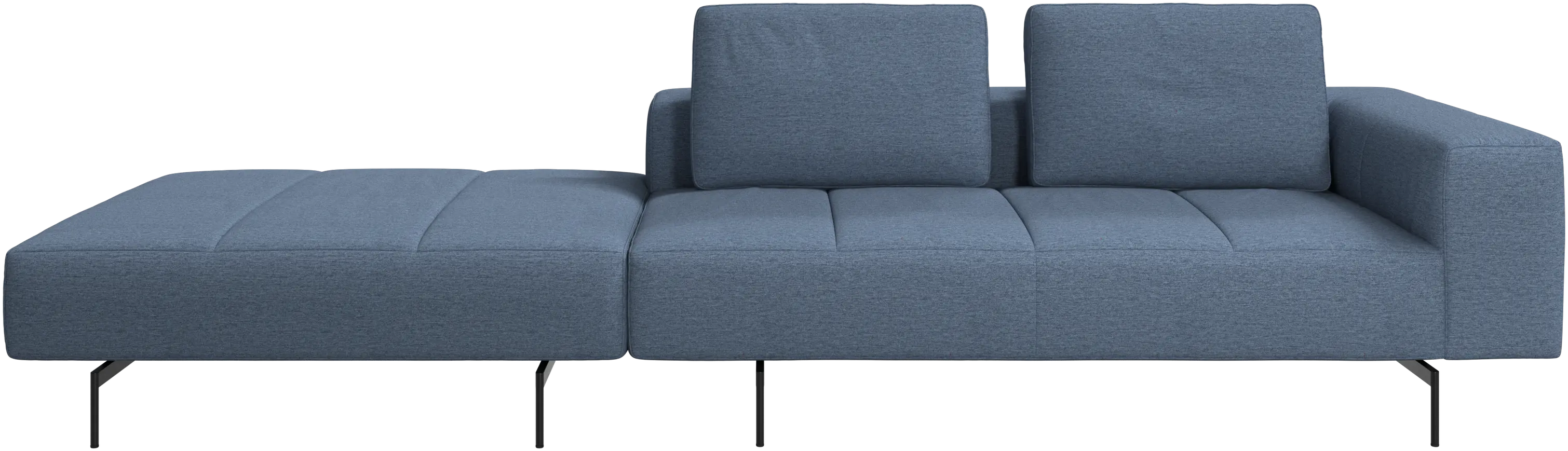 Amsterdam sofa with footstool on left side