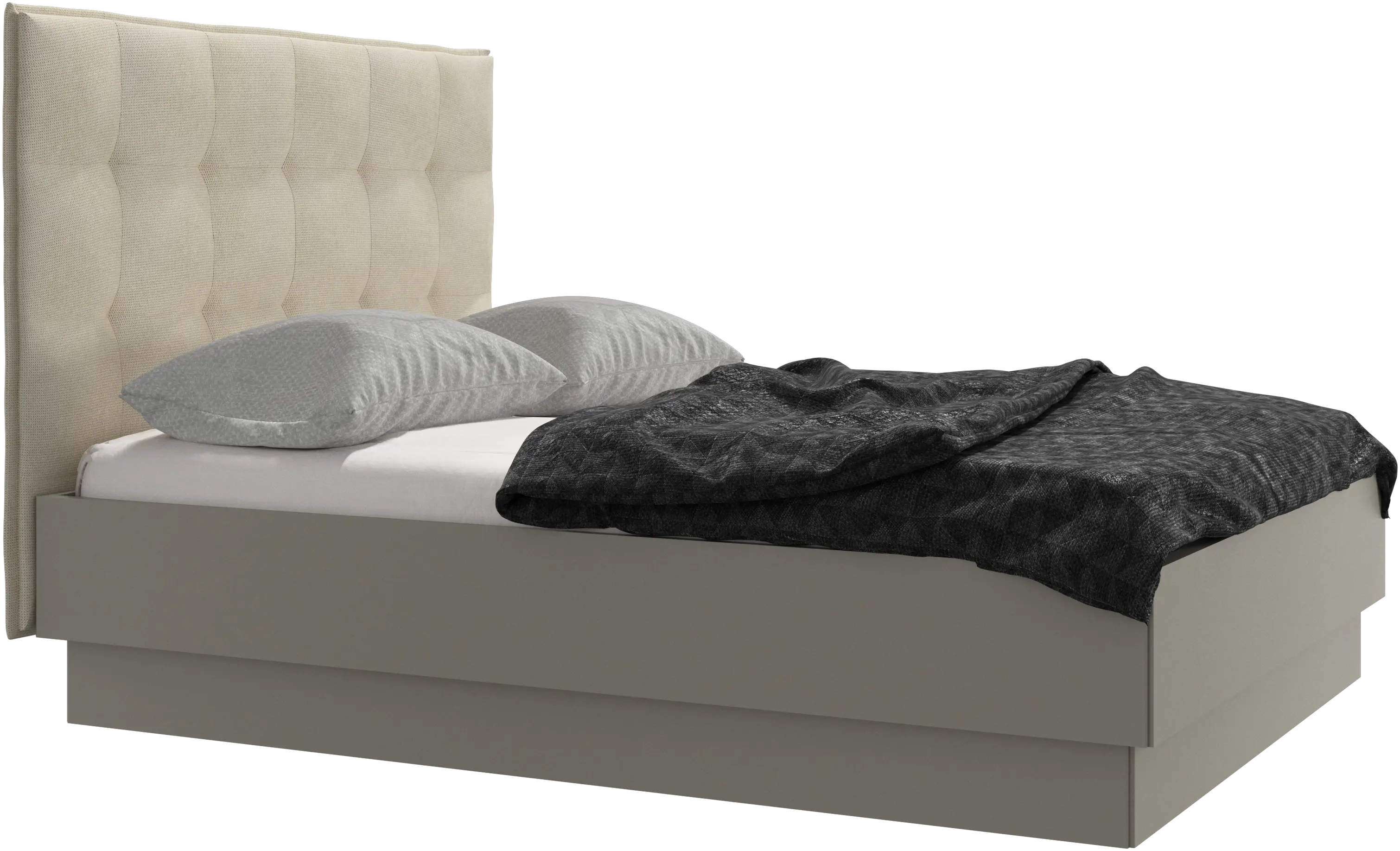 Lugano storage bed with lift-up frame and slats, excl. mattress