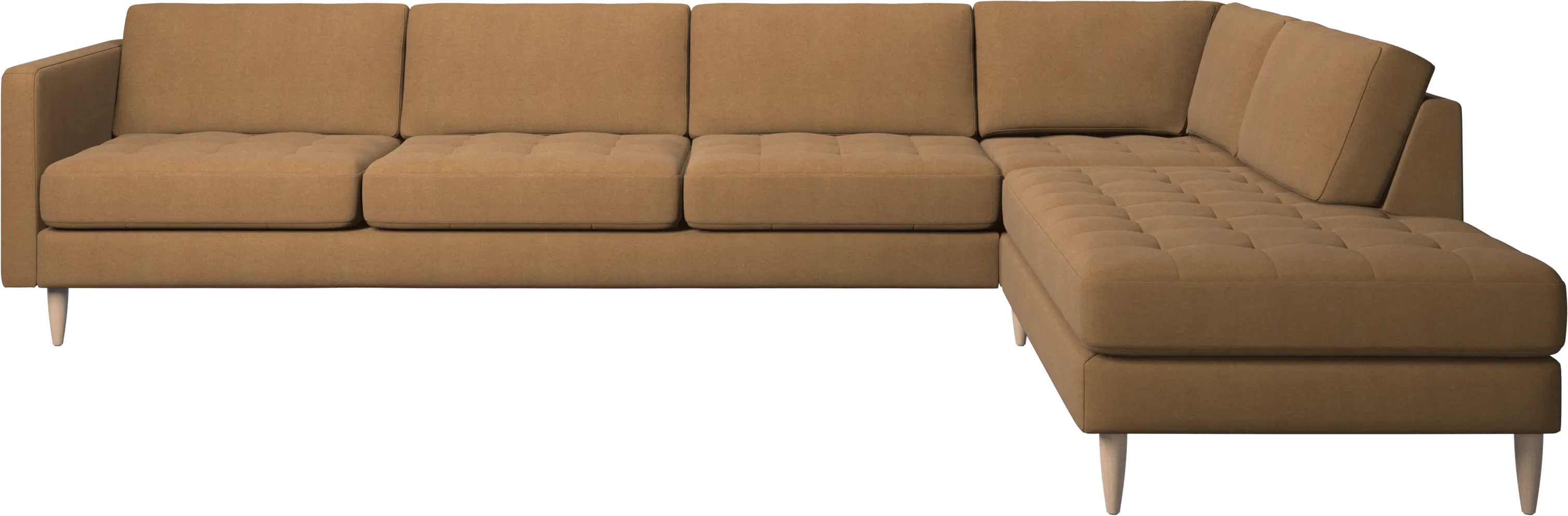 Osaka corner sofa with lounging unit, tufted seat