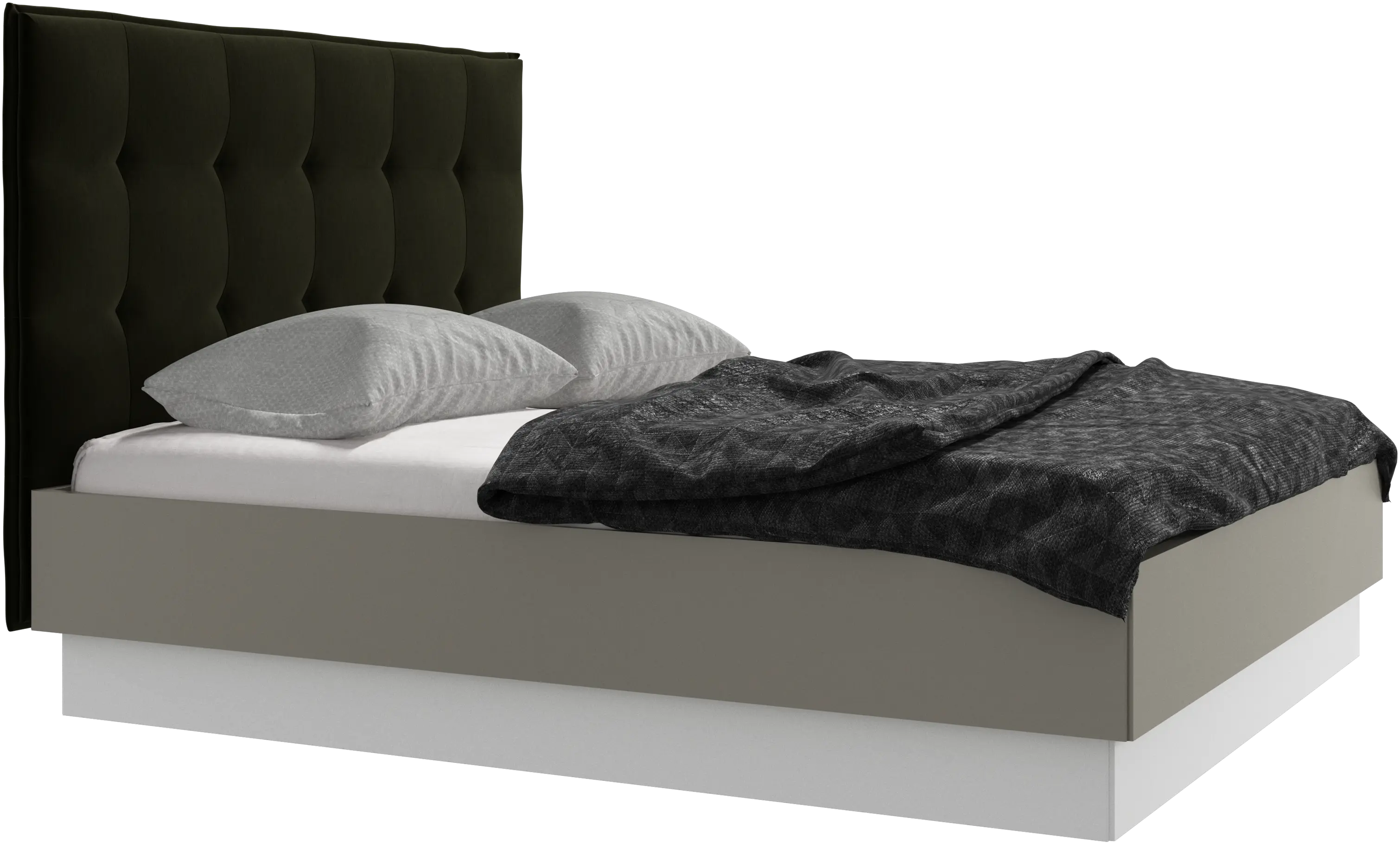 Lugano storage bed with lift-up frame and slats, excl. mattress